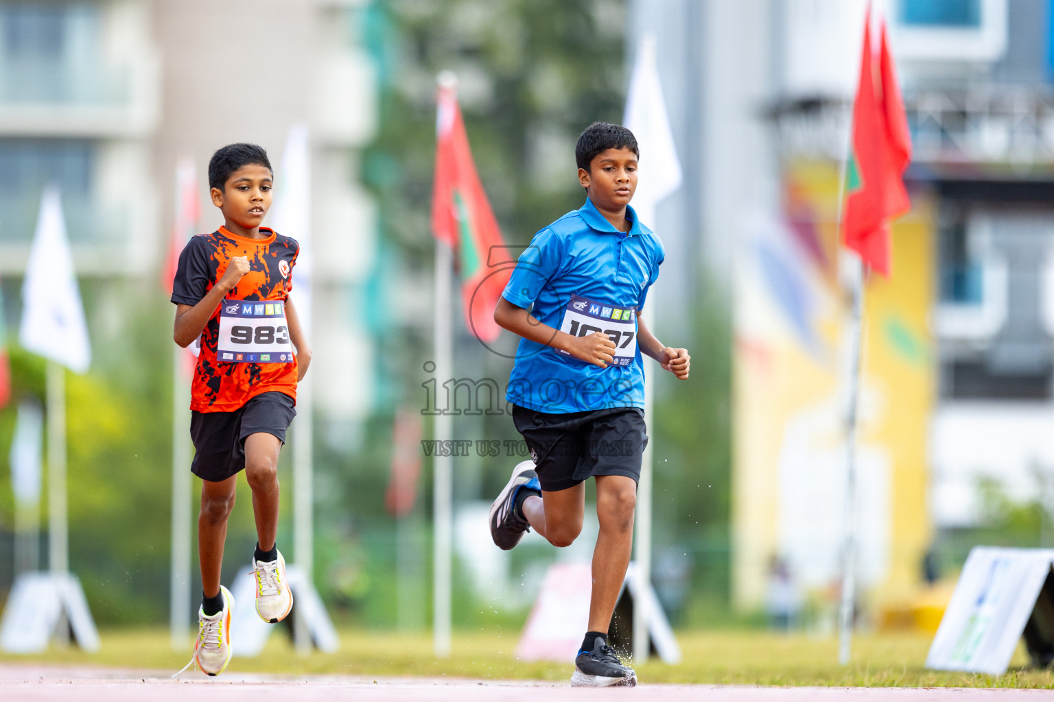 Day 1 of MWSC Interschool Athletics Championships 2024 held in Hulhumale Running Track, Hulhumale, Maldives on Saturday, 9th November 2024. 
Photos by: Ismail Thoriq / images.mv