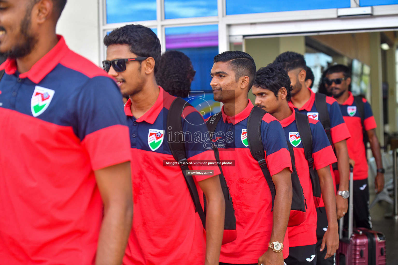 The Senior Men's National Team depart to Japan Training Camp from Maafannu Bus Terminal, Male', Maldives on 5th June 2023 Photos: Nausham Waheed/ Images.mv