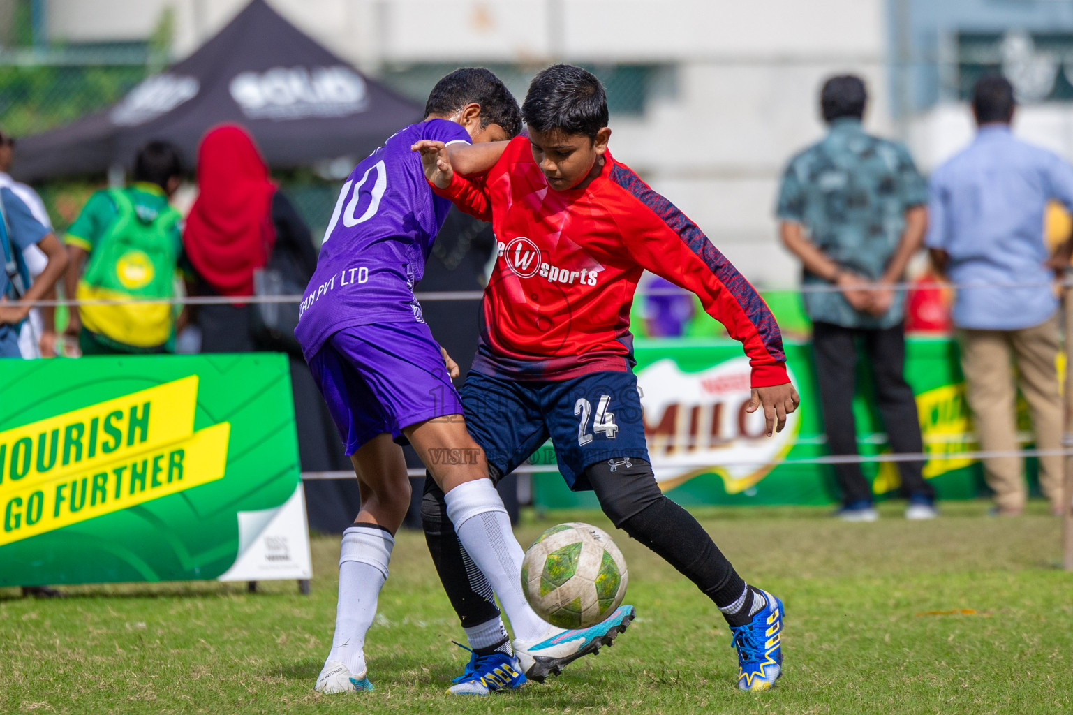 Day 1 of MILO Academy Championship 2024 - U12 was held at Henveiru Grounds in Male', Maldives on Thursday, 4th July 2024. Photos: Shuu Abdul Sattar / images.mv