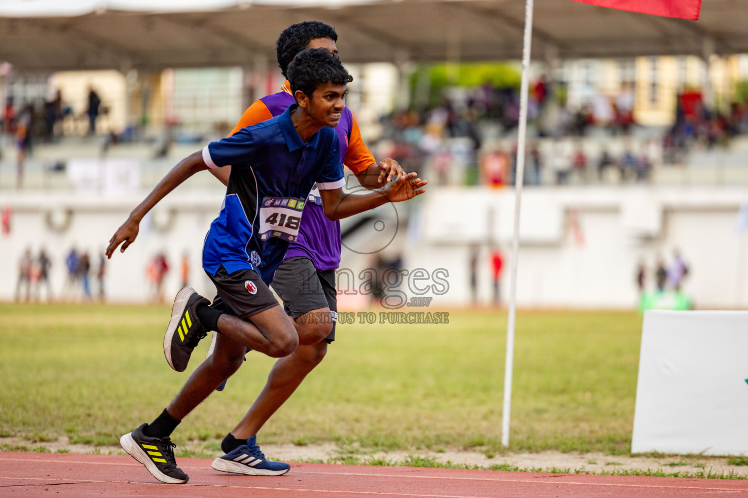 Day 2 of MWSC Interschool Athletics Championships 2024 held in Hulhumale Running Track, Hulhumale, Maldives on Sunday, 10th November 2024. 
Photos by: Hassan Simah / Images.mv