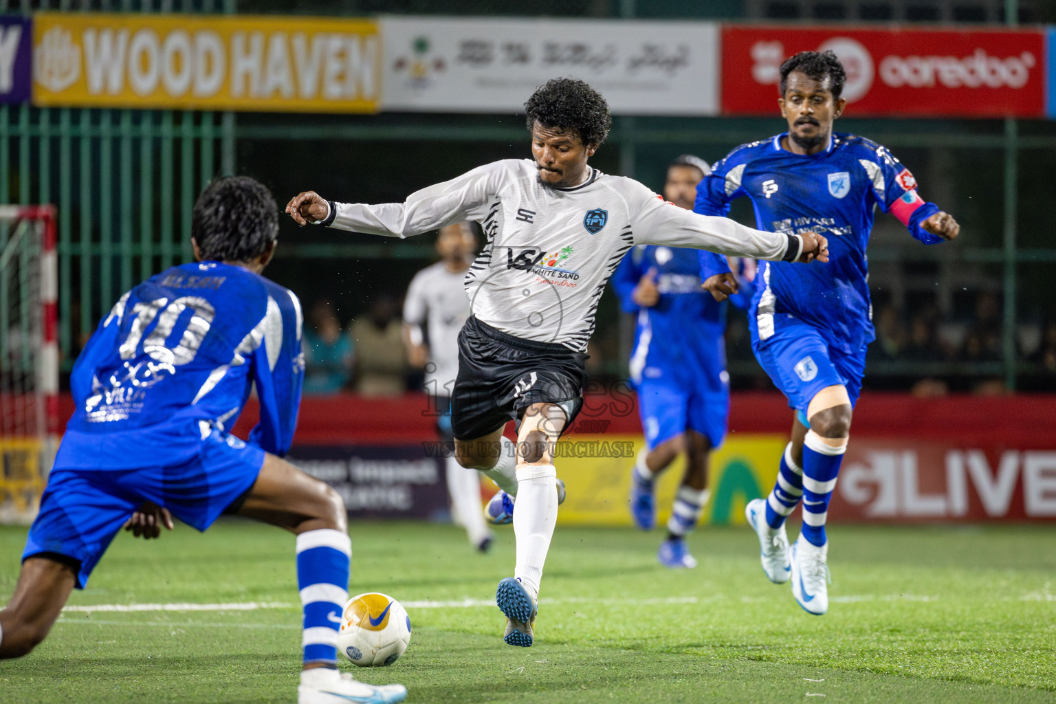 AA Mathiveri vs AA Himandhoo in Day 11 of Golden Futsal Challenge 2025 was held on Wednesday, 15th January 2025, in Hulhumale', Maldives Photos: Mohamed Mahfooz Moosa / images.mv