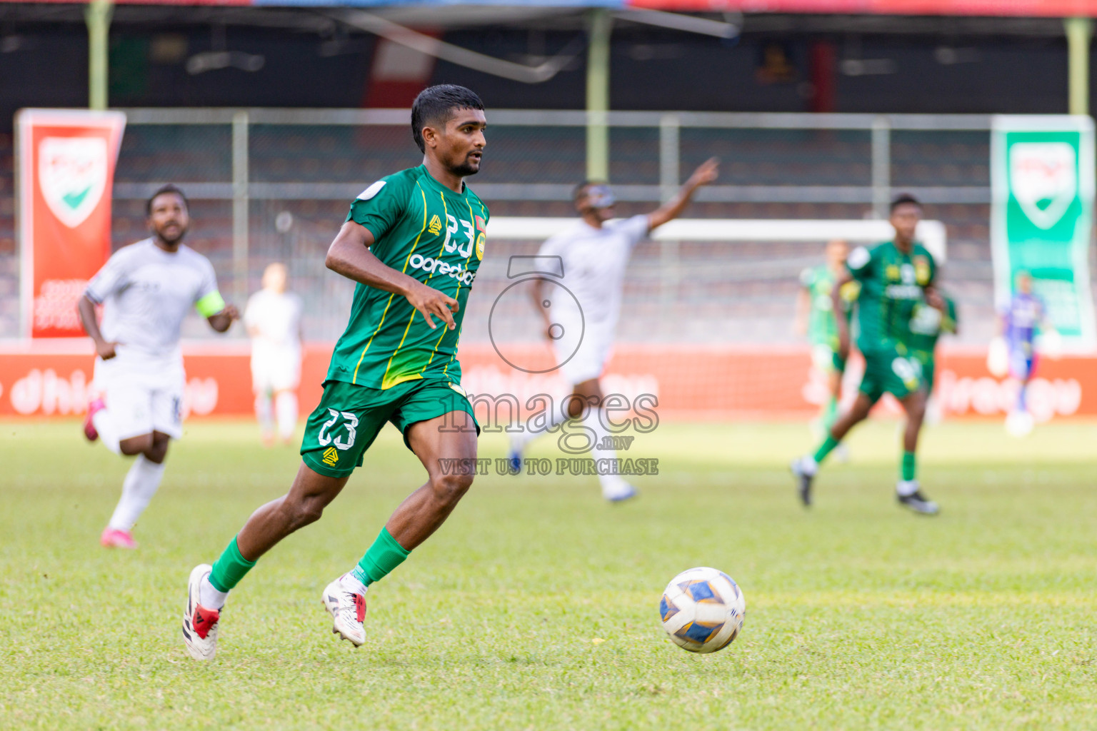 Maziya SRC vs Green Streets in Dhivehi Premier League 2025/26 held in National Football Stadium, Male', Maldives on Saturyday, 25 October 2025. 
Photos: Hassan Simah / Images.mv