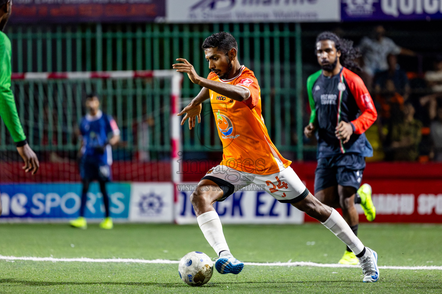 Thaa Hirilandhoo vs L Isdhoo in zone round Day 30 of Golden Futsal Challenge 2025 was held on Monday , 3rd February 2025, in Hulhumale', Maldives. Photos: Nausham Waheed / images.mv