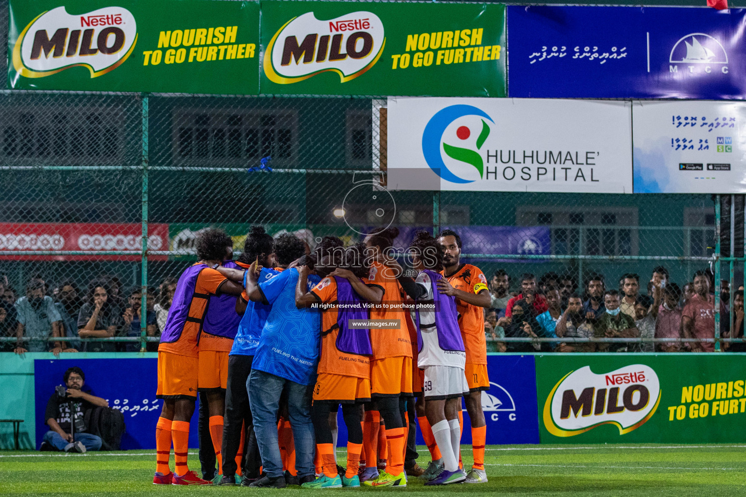 RRC Vs FSM in the Semi Finals of Club Maldives 2021 held in Hulhumale, Maldives on 19 December 2021. Photos: Ismail Thoriq / images.mv