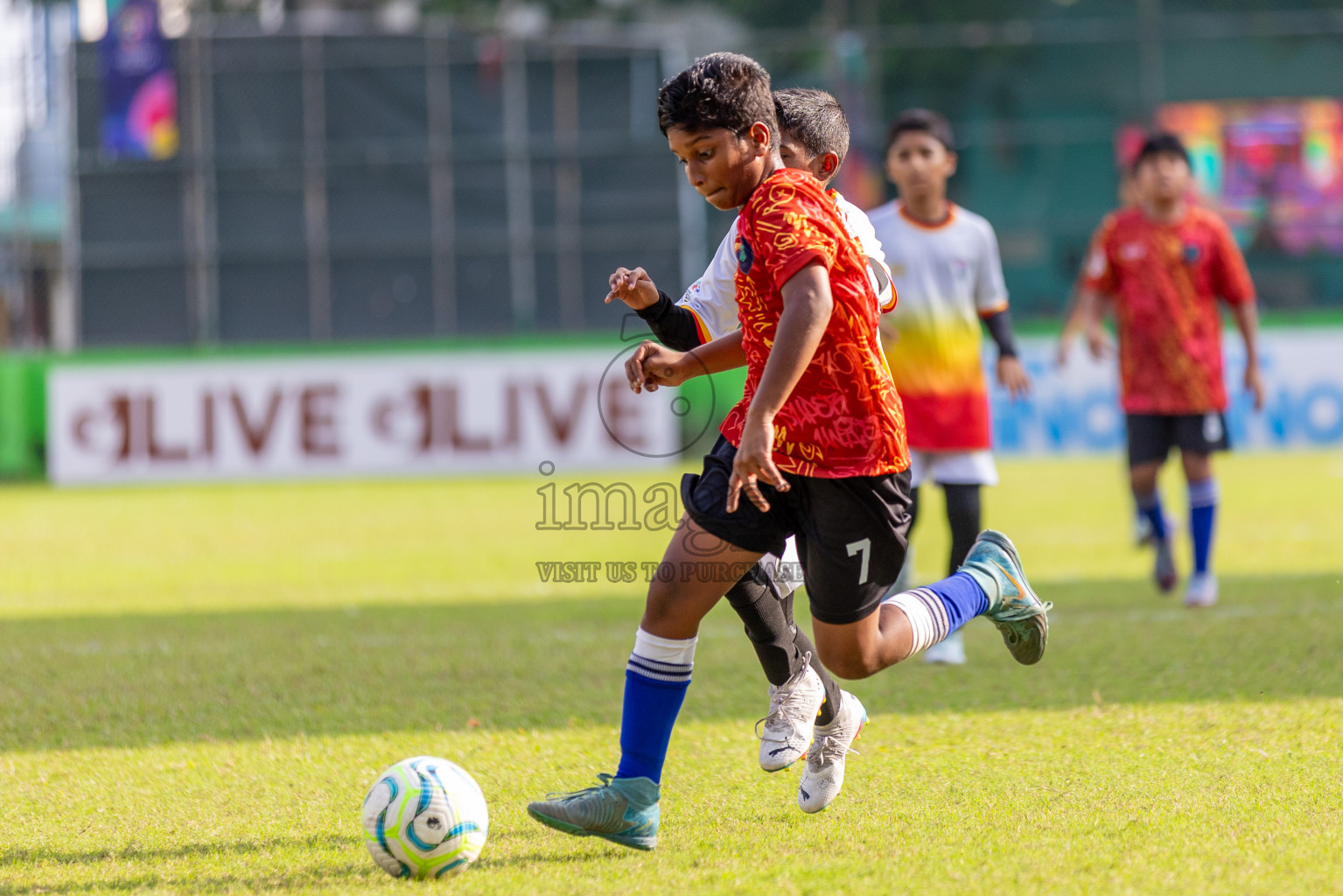 Club Eagles vs Super United Sports (U12) in Day 4 of Dhivehi Youth League 2024 held at Henveiru Stadium on Thursday, 28th November 2024. Photos: Shuu Abdul Sattar/ Images.mv