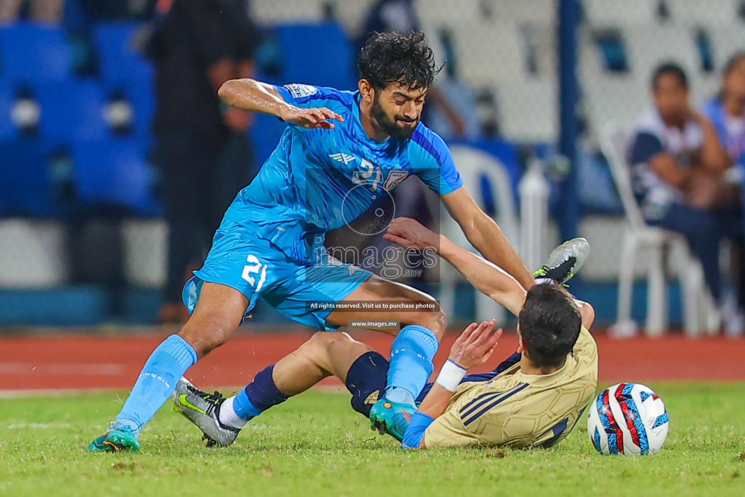 India vs Kuwait in SAFF Championship 2023 held in Sree Kanteerava Stadium, Bengaluru, India, on Tuesday, 27th June 2023. Photos: Nausham Waheed/ images.mv