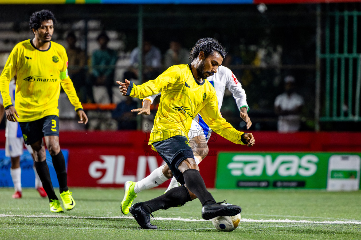 Gdh Gadhdhoo vs S Hithadhoo in zone round Day 30 of Golden Futsal Challenge 2025 was held on Monday , 3rd February 2025, in Hulhumale', Maldives. Photos: Nausham Waheed / images.mv
