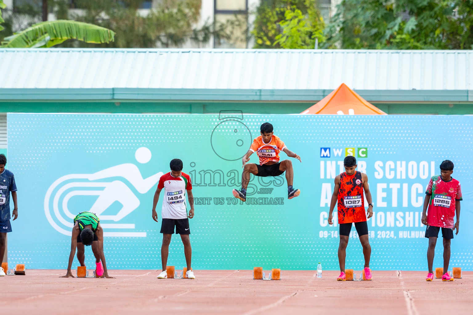 Day 1 of MWSC Interschool Athletics Championships 2024 held in Hulhumale Running Track, Hulhumale, Maldives on Saturday, 9th November 2024. Photos by: Ismail Thoriq / Images.mv