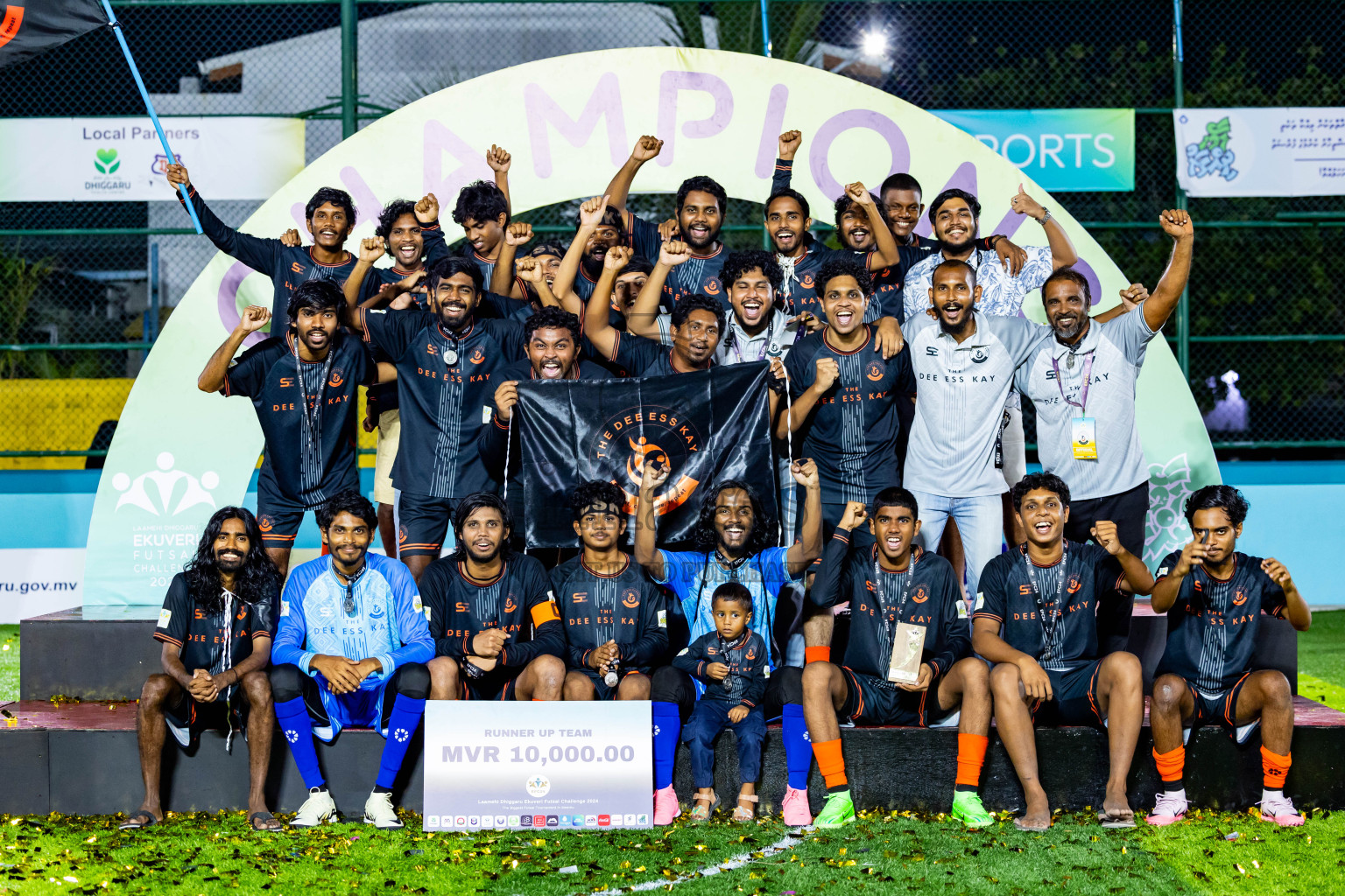 Dee Ess Kay vs Kovigoani in Final of Laamehi Dhiggaru Ekuveri Futsal Challenge 2024 was held on Wednesday, 31st July 2024, at Dhiggaru Futsal Ground, Dhiggaru, Maldives Photos: Nausham Waheed / images.mv