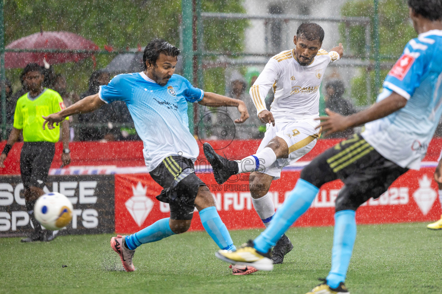 Raa Rasgetheem vs Raa Alifushi  in Day 10 of Golden Futsal Challenge 2025 was held on Tuesday, 14th January 2025, in Hulhumale', Maldives Photos: Shuu Abdul Sattar / images.mv