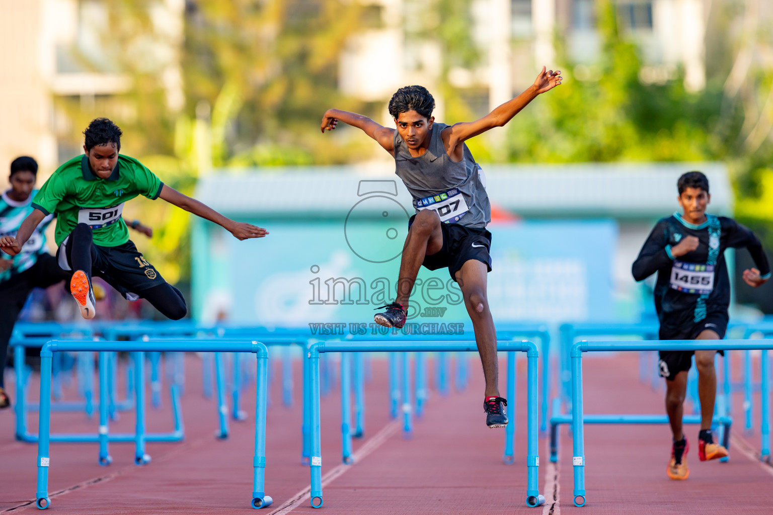 Day 4 of MWSC Interschool Athletics Championships 2024 held in Hulhumale Running Track, Hulhumale, Maldives on Tuesday, 12th November 2024. Photos by: Nausham Waheed / Images.mv