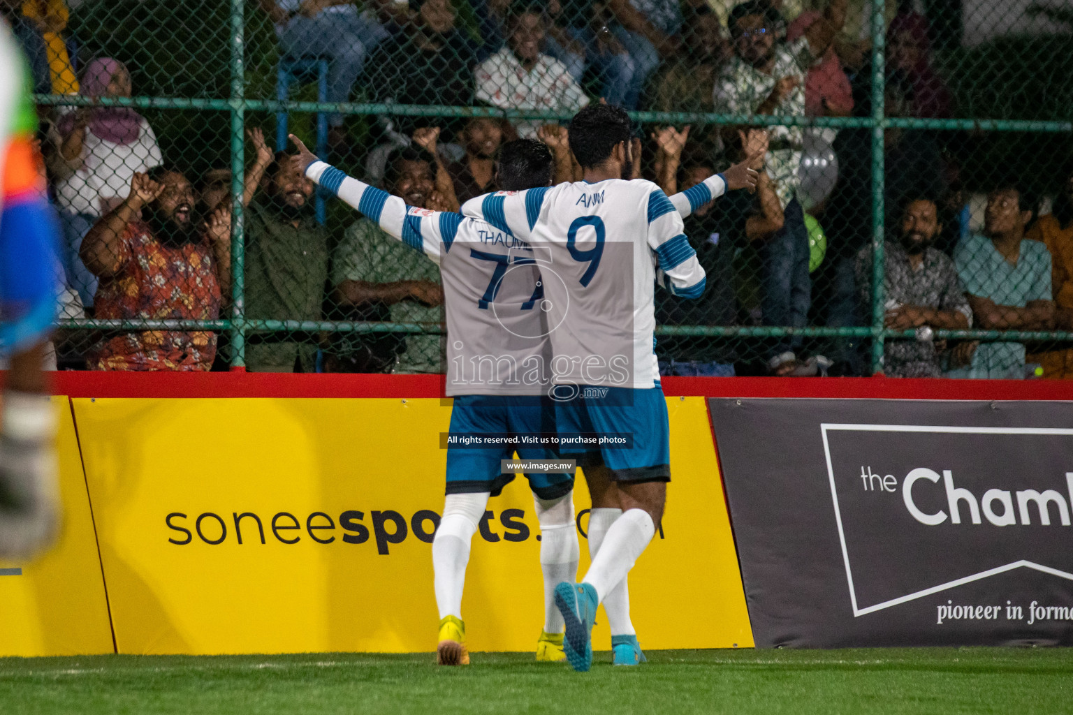 Club AVSEC vs TEAM DJA in Club Maldives Cup 2022 was held in Hulhumale', Maldives on Sunday, 9th October 2022. Photos: Hassan Simah / images.mv