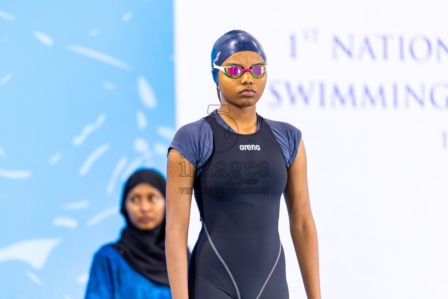Day 4 of 1st National Short Course Swimming Competition held in Hulhumale', Maldives on Tuesday, 17th June 2025. Photos: Nausham Waheed / images.mv