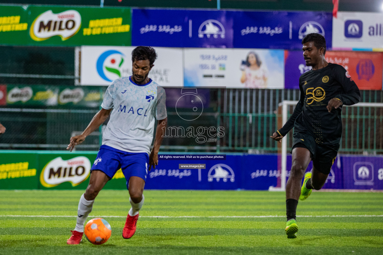 Prison Club vs MACL in the Quarter Finals of Club Maldives 2021 held at Hulhumale;, on 12th December 2021 Photos: Ismail Thoriq / images.mv