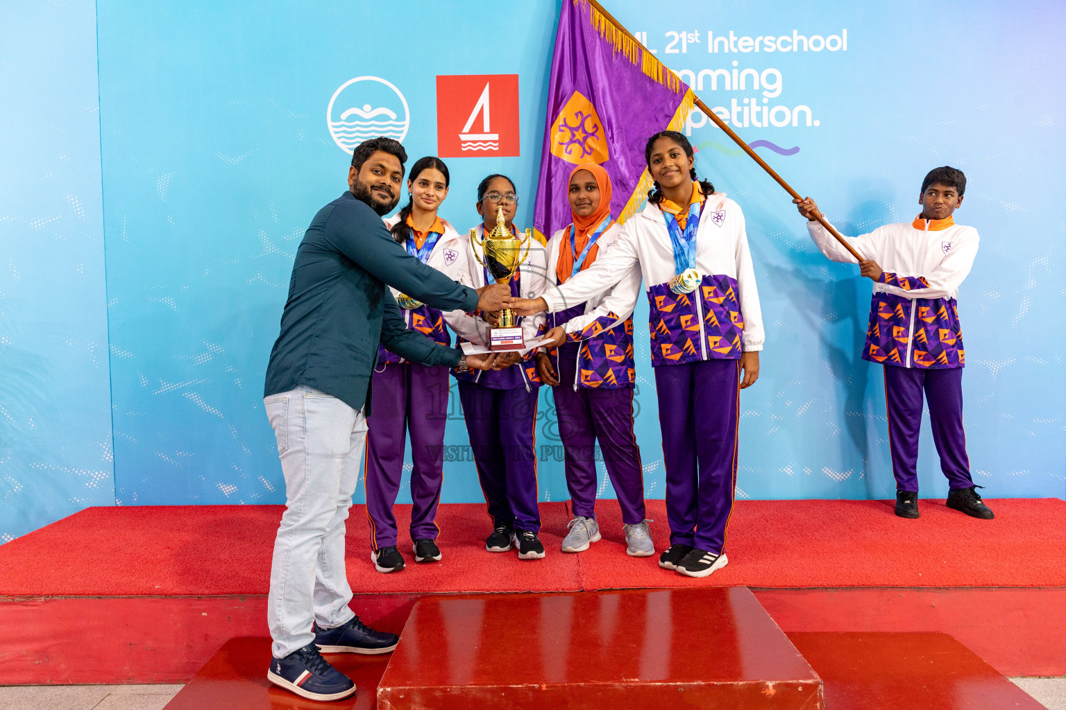 Closing Ceremony of BML 21st Interschool Swimming Competition 2025 .was held in Hulhumale' Swimming Pool, Hulhumale', Maldives on Saturday, 18th October 2025. 
Photos: Hassan Simah / images.mv