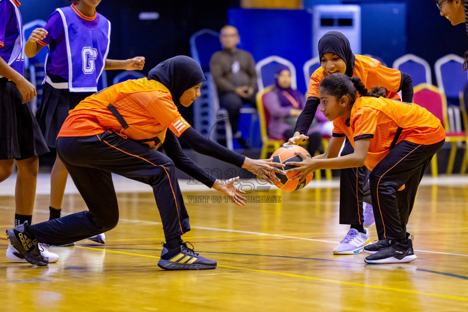 Day 8 of 25th Inter-School Netball Tournament was held in Social Center at Male', Maldives on Sunday, 18th August 2024. Photos: Nausham Waheed / images.mv