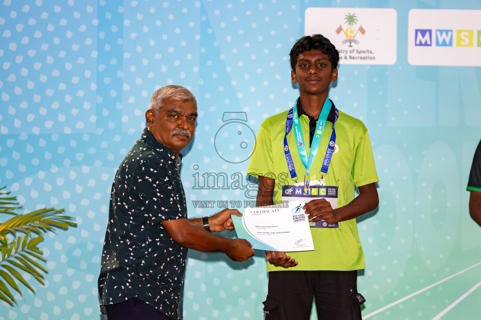 Day 2 of MWSC Interschool Athletics Championships 2024 held in Hulhumale Running Track, Hulhumale, Maldives on Sunday, 10th November 2024. 
Photos by: Hassan Simah / Images.mv