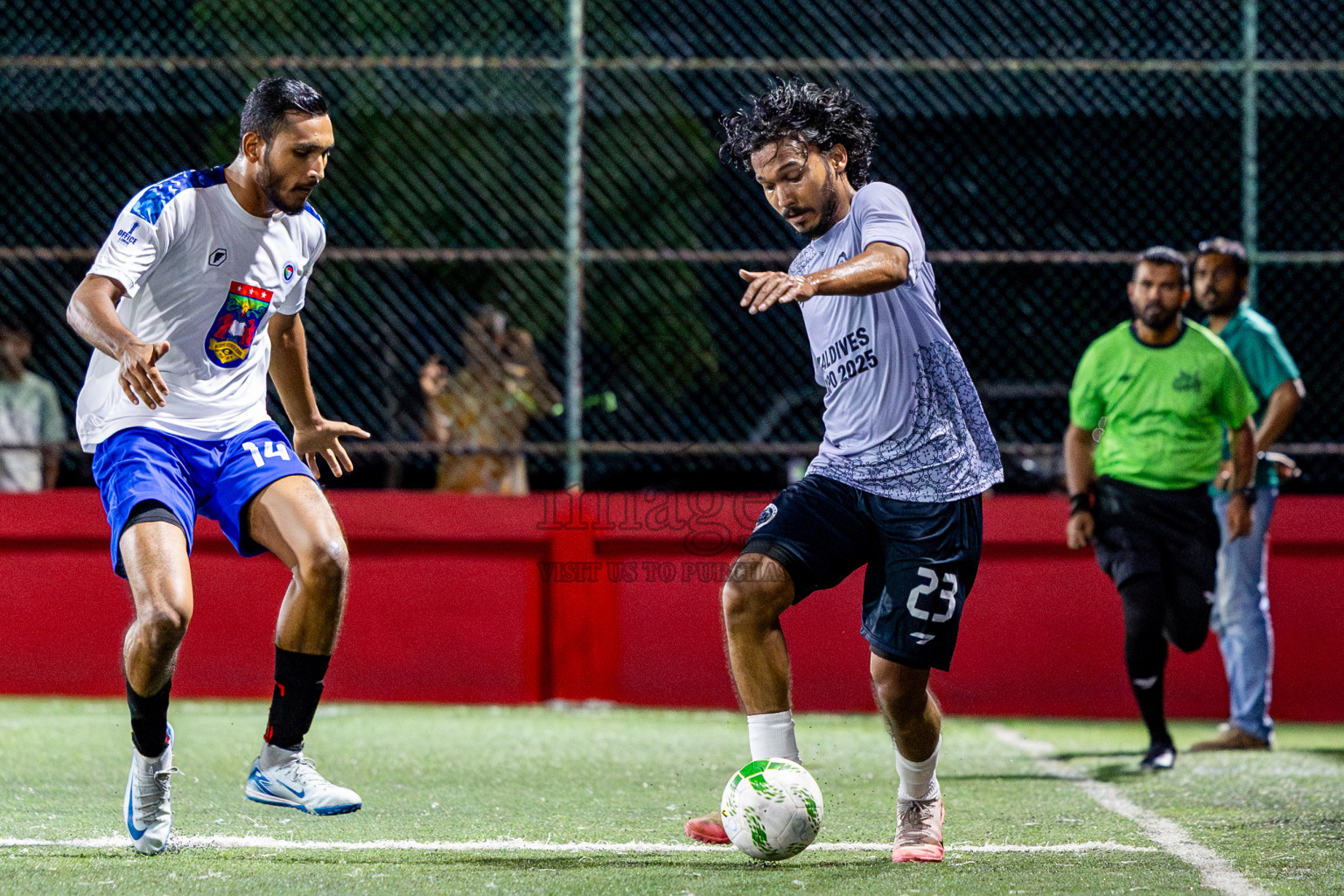 Police Club vs Trade Club in Day 13 of Office League 2025 was held on Monday, 28th April 2025 in Hulhumale', Maldives. Photos: Nausham Waheed / images.mv