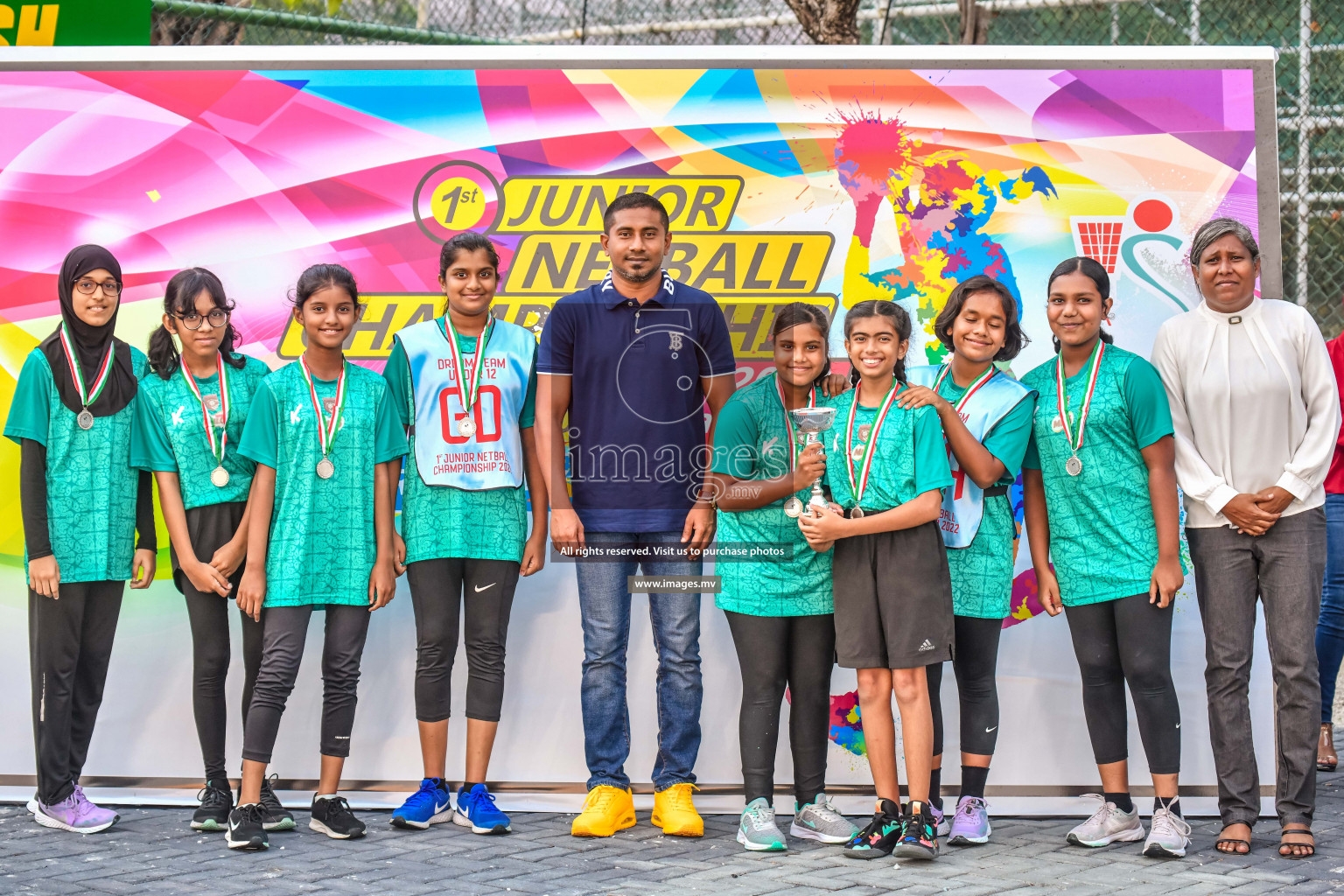 Final of Junior Netball Championship 2022 held in Male', Maldives on 19th March 2022. Photos by Nausham Waheed