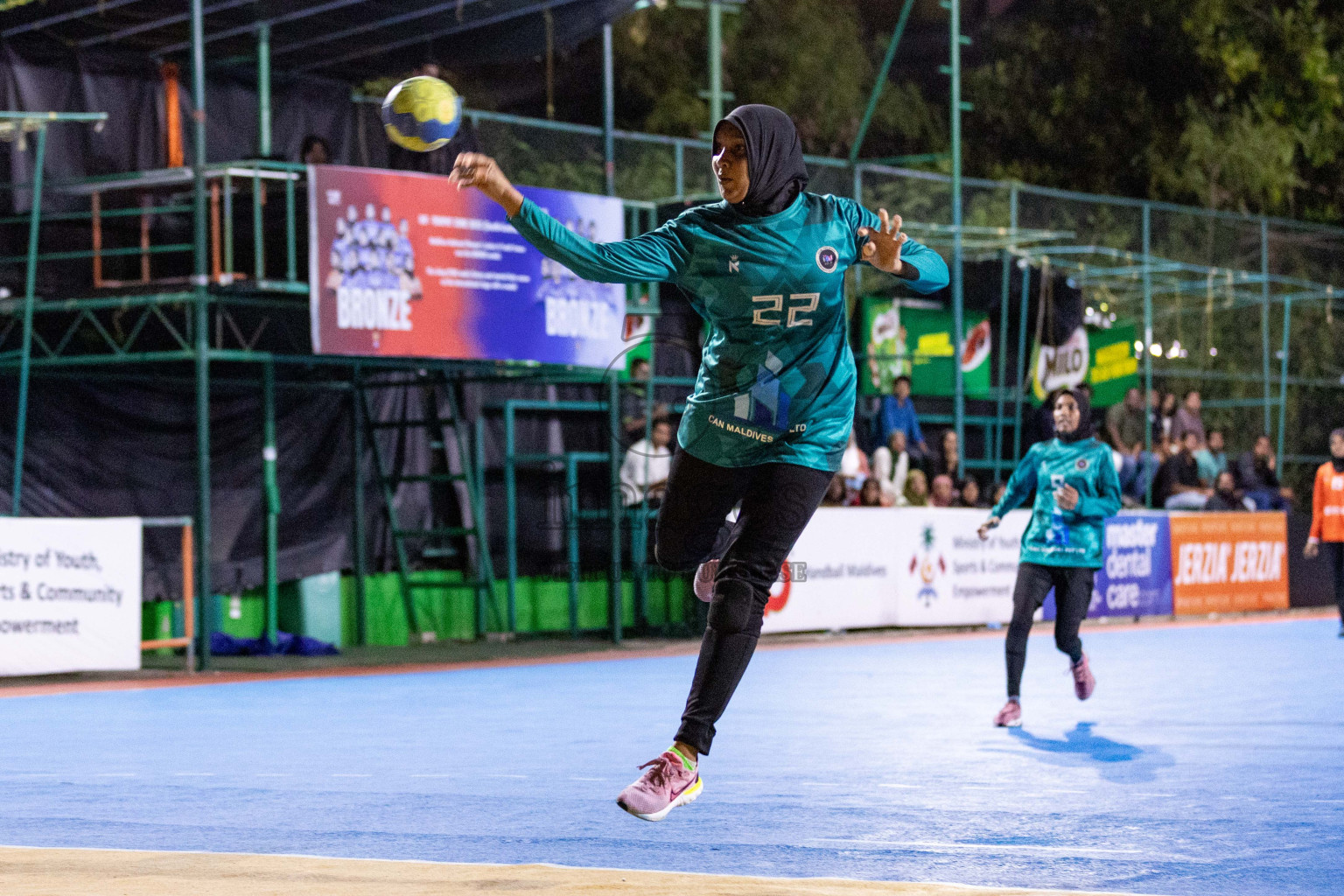 Day 7 of 10th National Handball Tournament 2023, held in Handball ground, Male', Maldives on Sunday, 4th December 2023 Photos: Nausham Waheed/ Images.mv