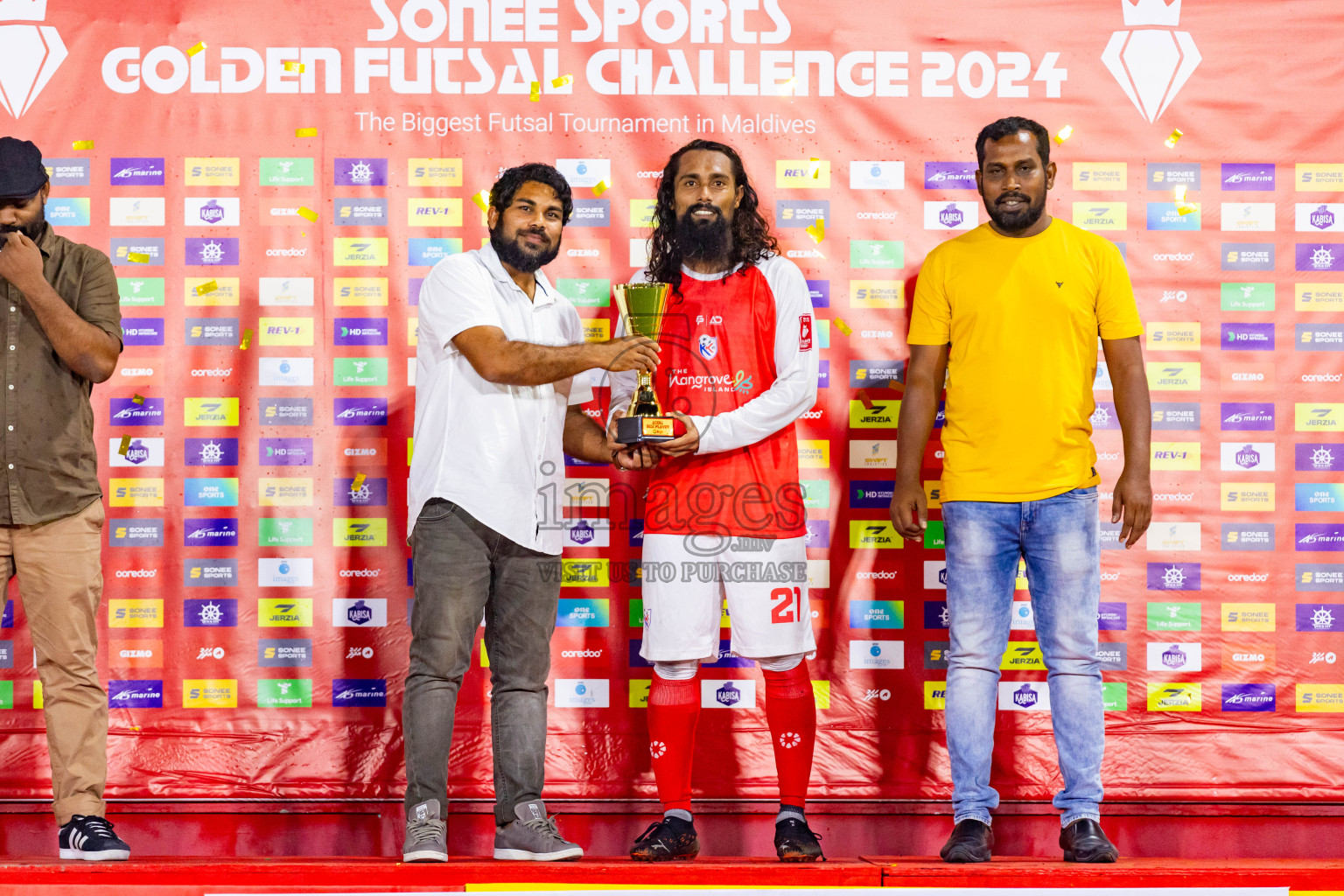 N Maafaru vs N Kendhikulhudhoo in Day 23 of Golden Futsal Challenge 2024 was held on Tuesday , 6th February 2024 in Hulhumale', Maldives Photos: Nausham Waheed / images.mv