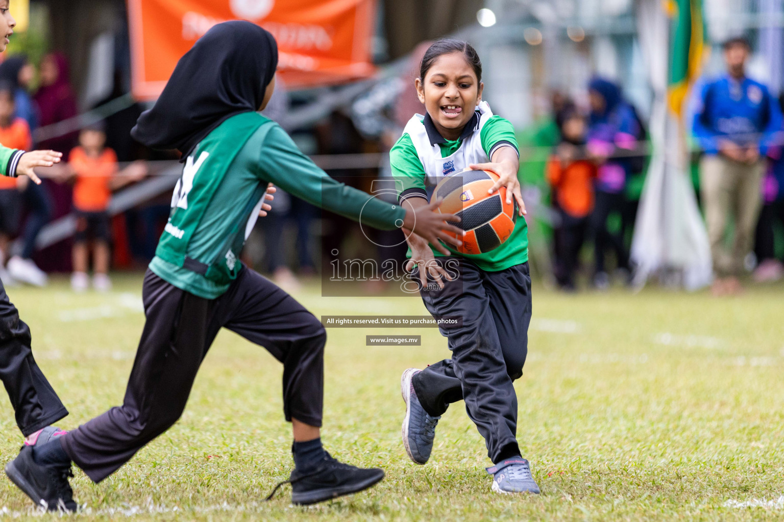 Day 2 of Nestle' Kids Netball Fiesta 2023 held in Henveyru Stadium, Male', Maldives on Thursday, 1st December 2023. Photos by Nausham Waheed / Images.mv