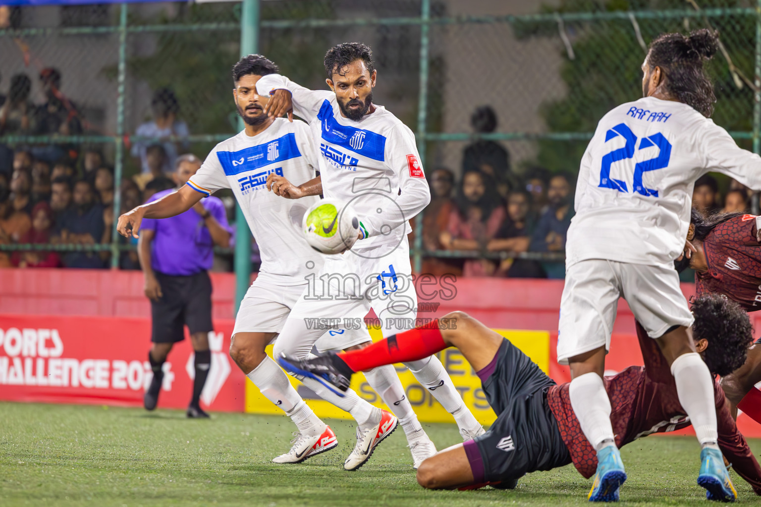 Vilimale vs S Hithadhoo in Quarter Finals of Golden Futsal Challenge 2024 which was held on Friday, 1st March 2024, in Hulhumale', Maldives Photos: Ismail Thoriq / images.mv