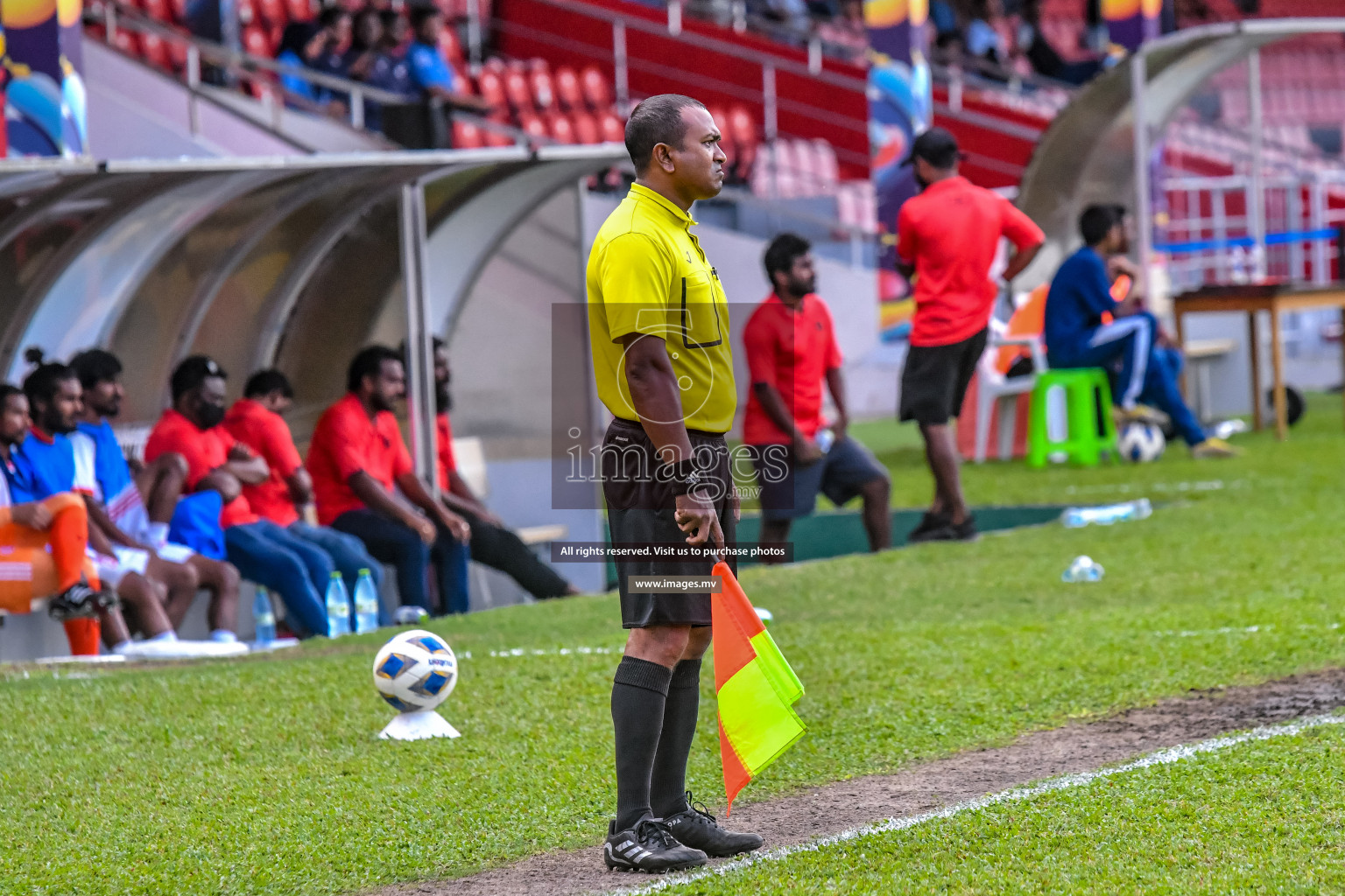 Super United Sports vs Buru Sports Club in Dhivehi Premier League Qualification 22 on 24th Aug 2022, held in National Football Stadium, Male', Maldives Photos: Nausham Waheed / Images.mv