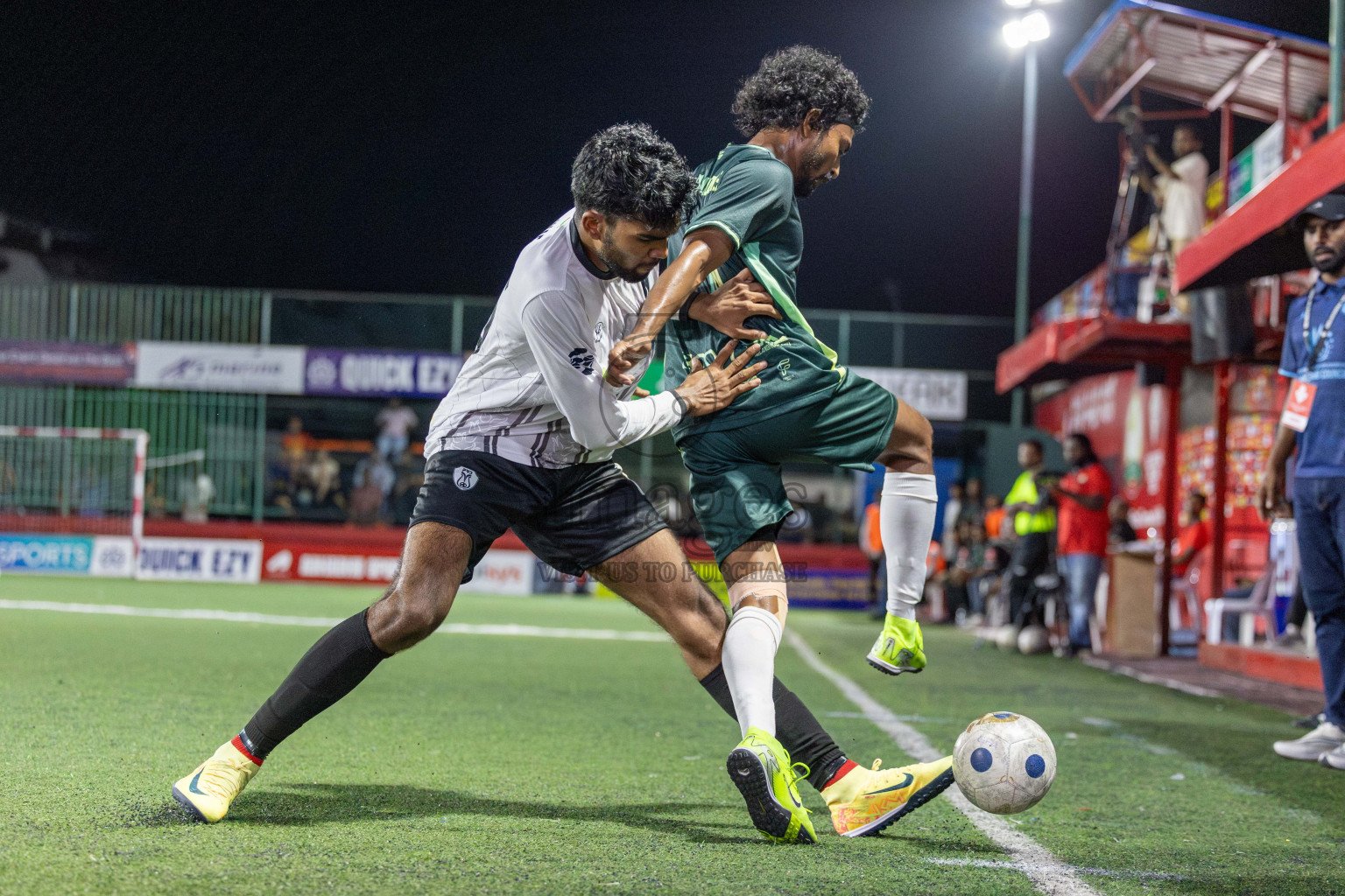 N Miladhoo vs Sh Milandhoo in zone round on Day 29 of Golden Futsal Challenge 2025 was held on Sunday , 2nd February 2025, in Hulhumale', Maldives. Photos: Shuu Abdul Sattar / images.mv