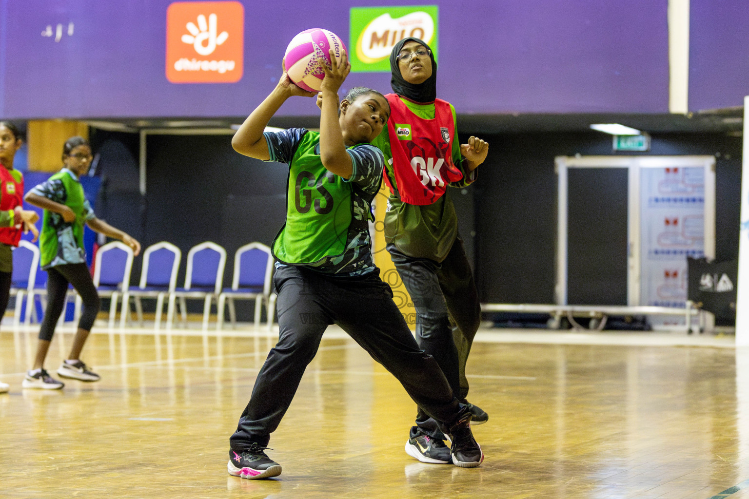FIONTI A Team vs High flyers in Day 2 of 3rd Junior Championship - Netball association of Maldives, held at Social Center on Monday 20th January 2025 . Photos by Shuu Abdul Sattar