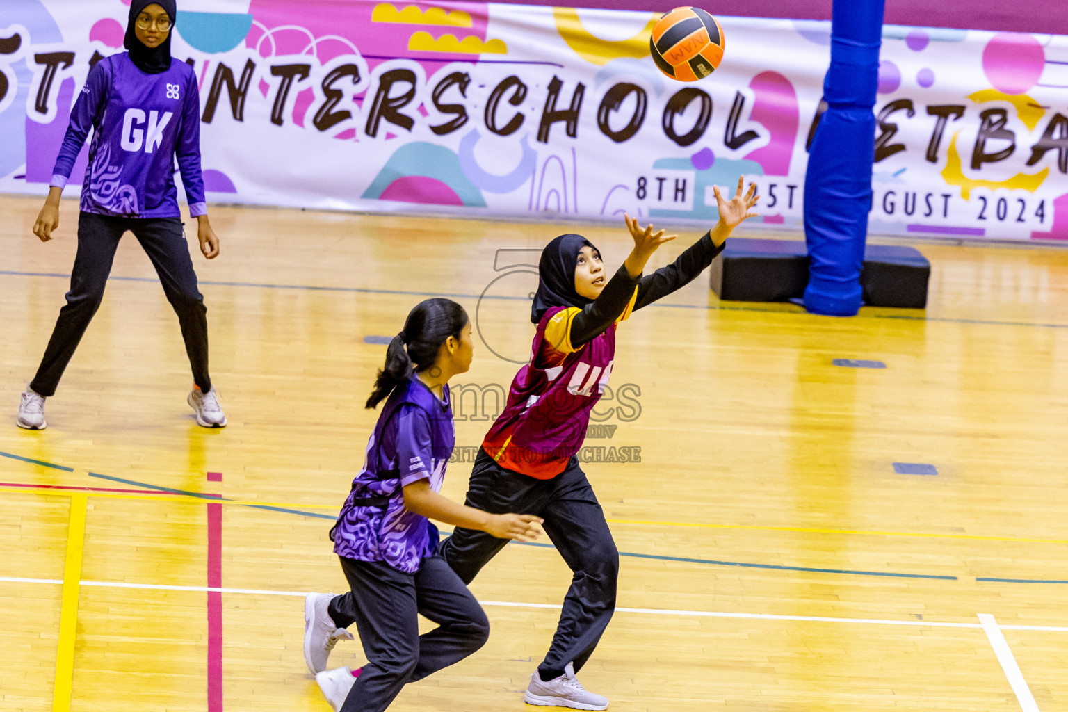 Day 11 of 25th Inter-School Netball Tournament was held in Social Center at Male', Maldives on Wednesday, 21st August 2024. Photos: Nausham Waheed / images.mv