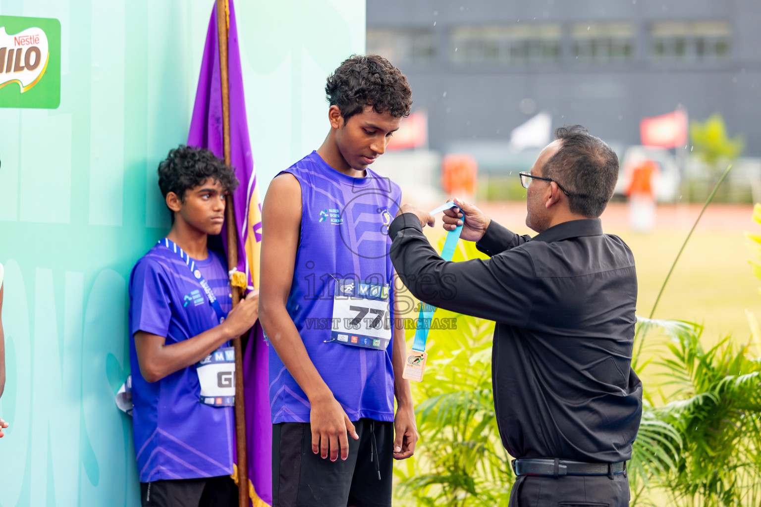 Day 6 of MWSC Interschool Athletics Championships 2024 held in Hulhumale Running Track, Hulhumale, Maldives on Thursday, 14th November 2024. Photos by: Nausham Waheed / Images.mv