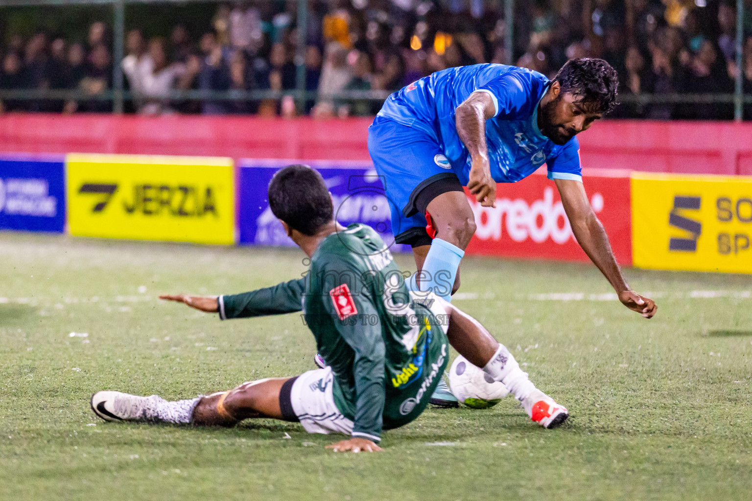 N Miladhoo vs N Maafaru in Day 6 of Golden Futsal Challenge 2024 was held on Saturday, 20th January 2024, in Hulhumale', Maldives Photos: Hassan Simah / images.mv