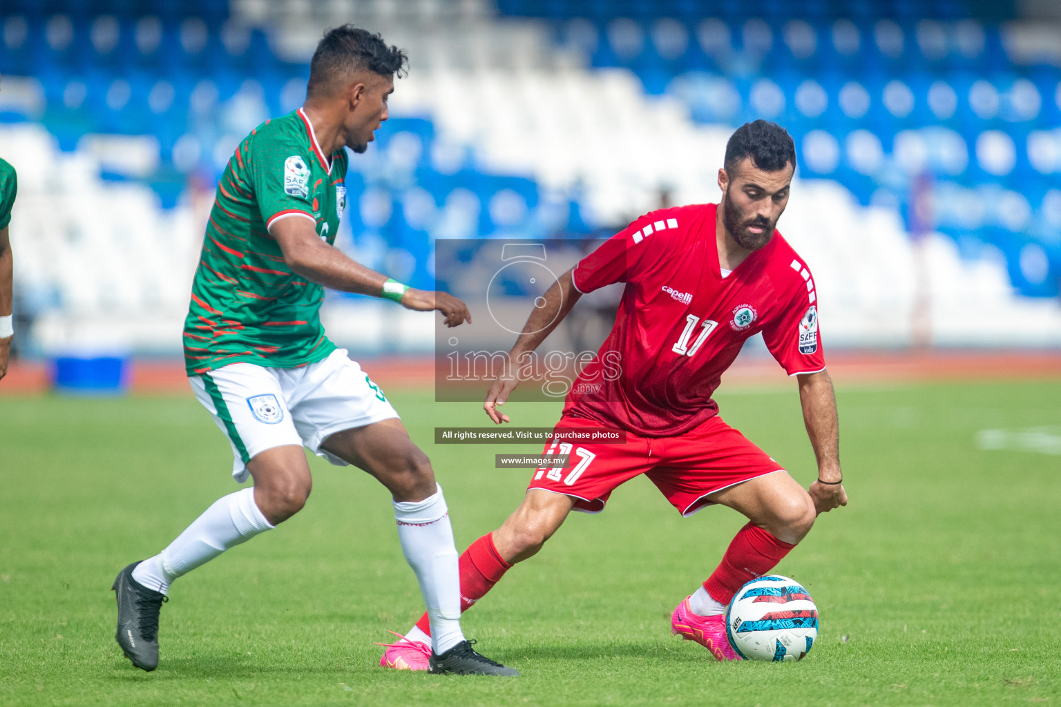 Lebanon vs Bangladesh in SAFF Championship 2023 held in Sree Kanteerava Stadium, Bengaluru, India, on Wednesday, 22nd June 2023. Photos: Nausham Waheed / images.mv