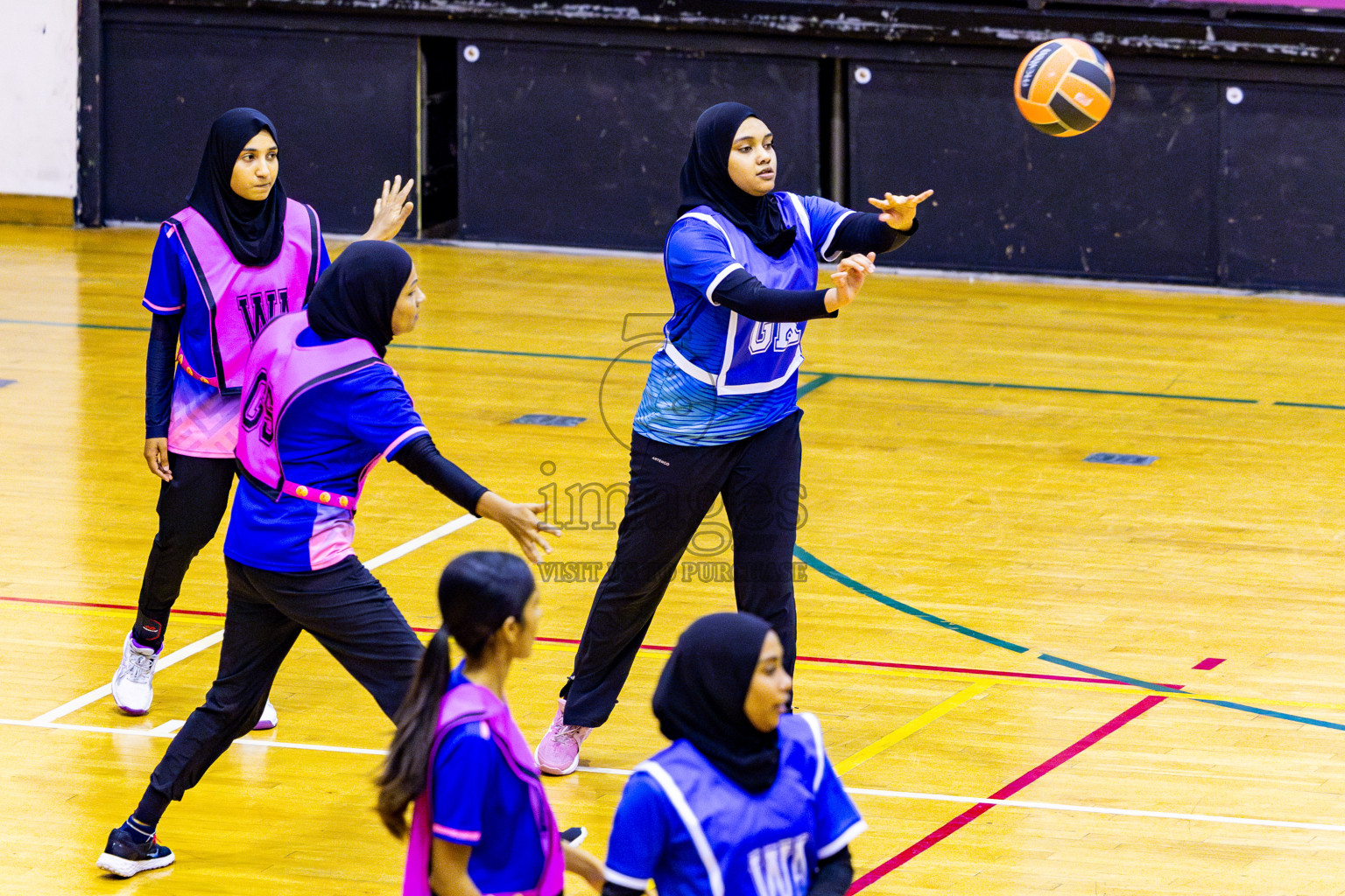 Kulhudhuffushi Youth & Recreation Club vs Sports Club Shining Star in Day 4 of 21st National Netball Tournament was held in Social Canter at Male', Maldives on Sunday, 19th May 2024. Photos: Nausham Waheed / images.mv