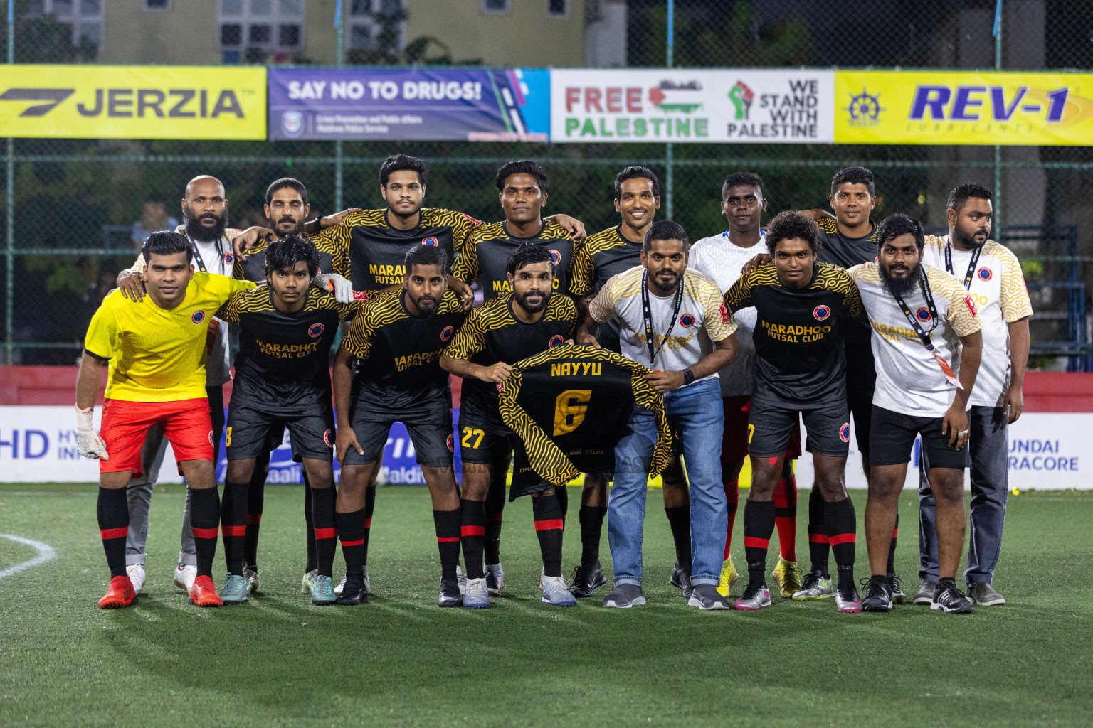 S Feydhoo vs S Maradhoo in Day 21 of Golden Futsal Challenge 2024 was held on Sunday , 4th February 2024 in Hulhumale', Maldives Photos: Nausham Waheed / images.mv