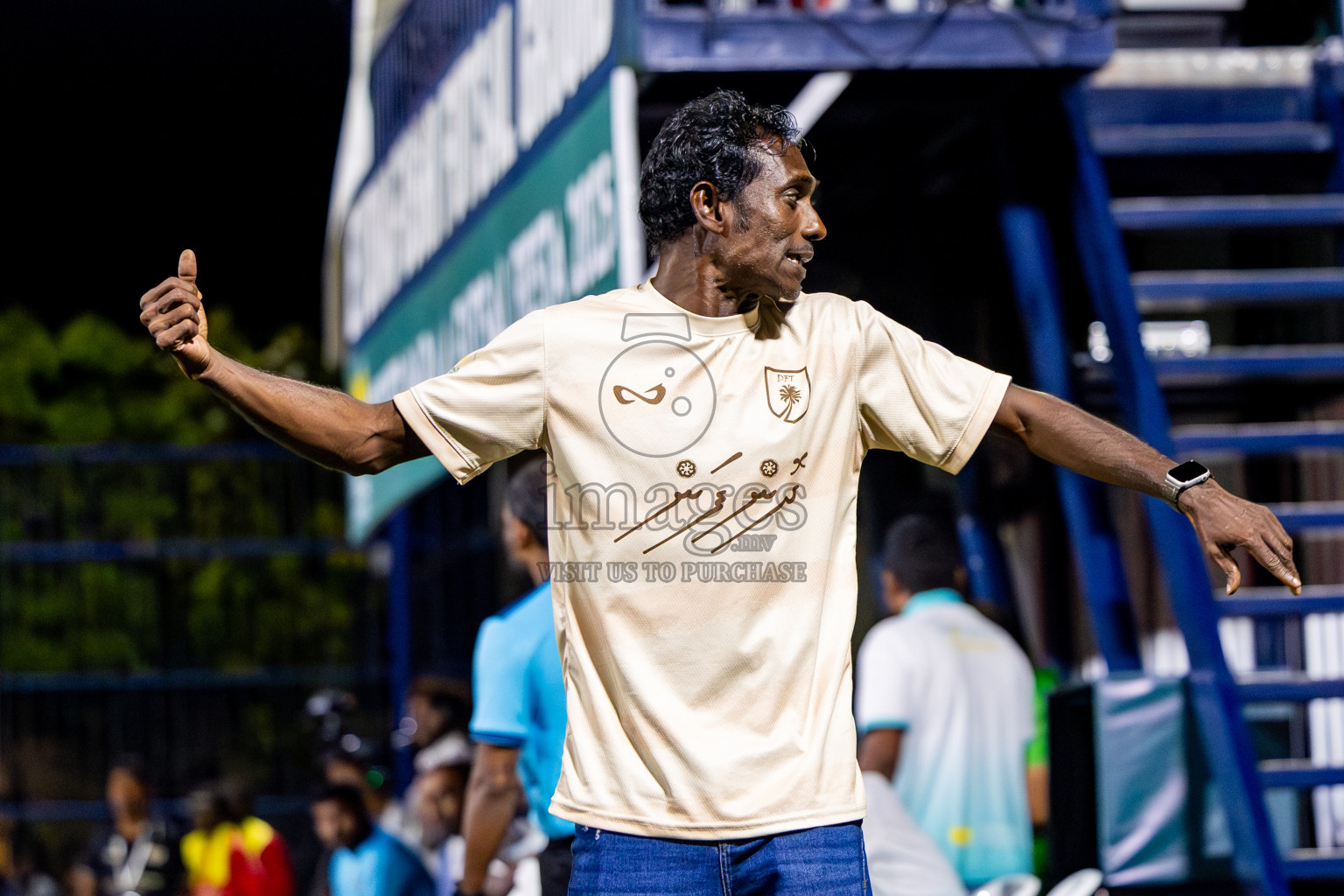 Goidhoo vs Dhonfan in Quater Finals of Better in Baa Futsal Fiesta 2025 Men's division held in B. Eydhafushi, Maldives on Thursday, 13th November 2025. Photos: Nausham Waheed / images.mv