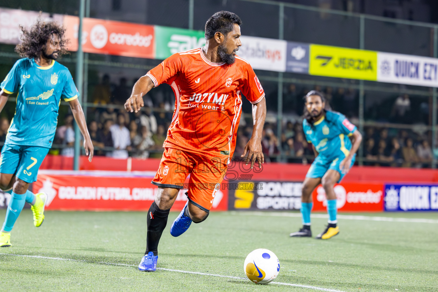 L Maavah VS L Gan in Day 8 of Golden Futsal Challenge 2025 was held on Sunday, 12th January 2025, in Hulhumale', Maldives
Photos: Ismail Thoriq / images.mv