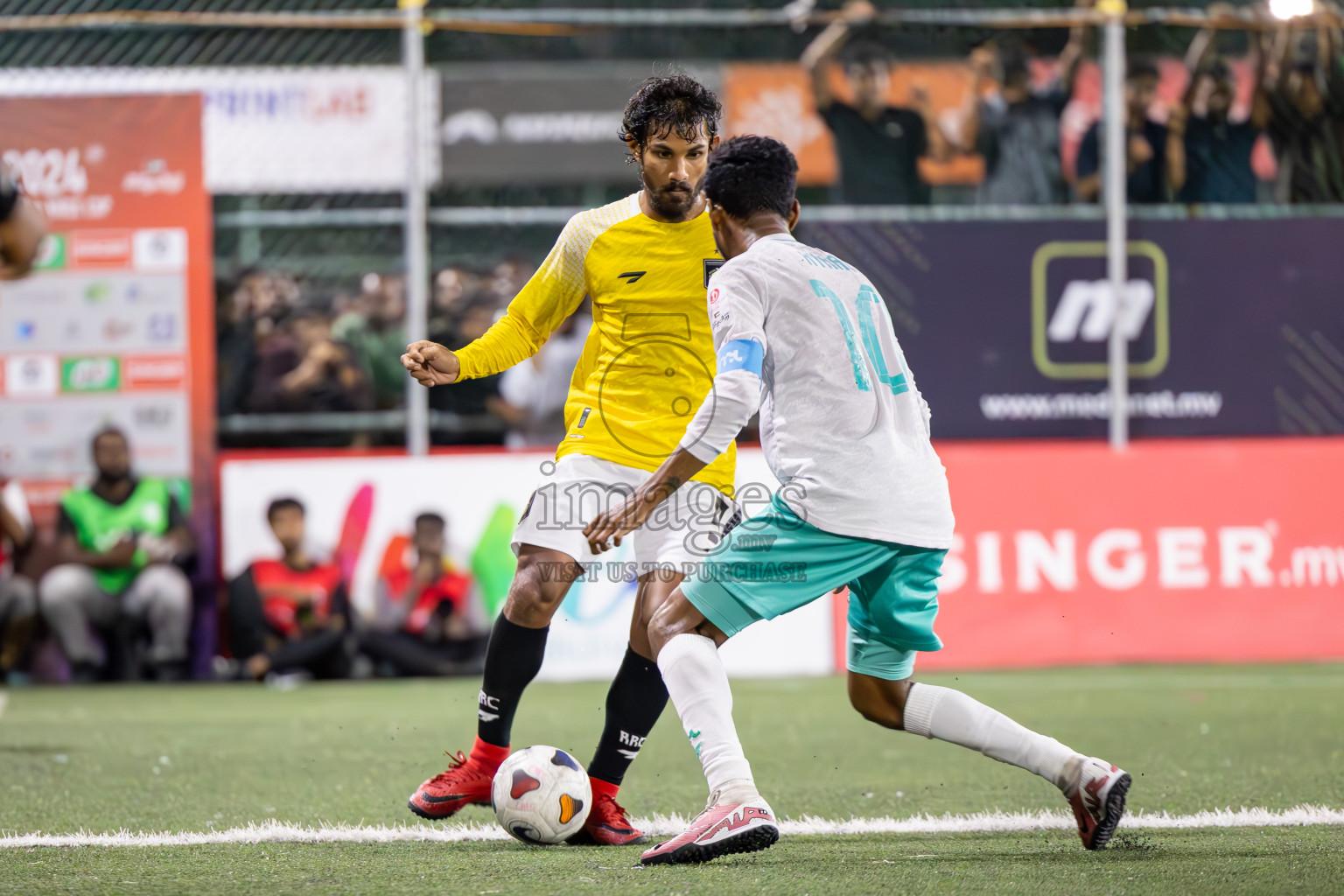 RRC vs MPL in Semi Finals of Club Maldives Cup 2024 held in Rehendi Futsal Ground, Hulhumale', Maldives on Monday, 14th October 2024. Photos: Ismail Thoriq / images.mv