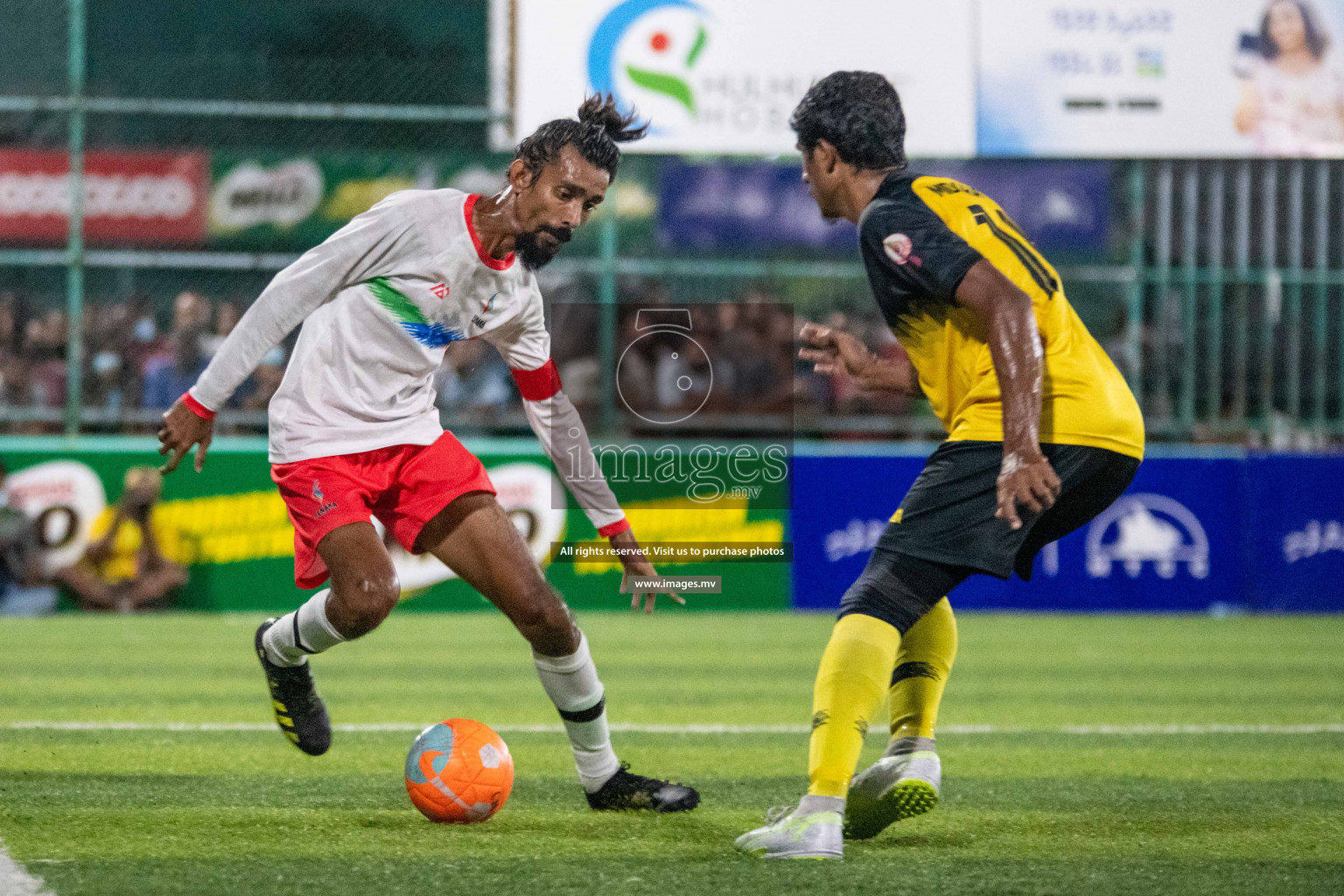 Team FSM Vs Prisons Club in the Semi Finals of Club Maldives 2021 held in Hulhumale, Maldives on 15 December 2021. Photos: Ismail Thoriq / images.mv