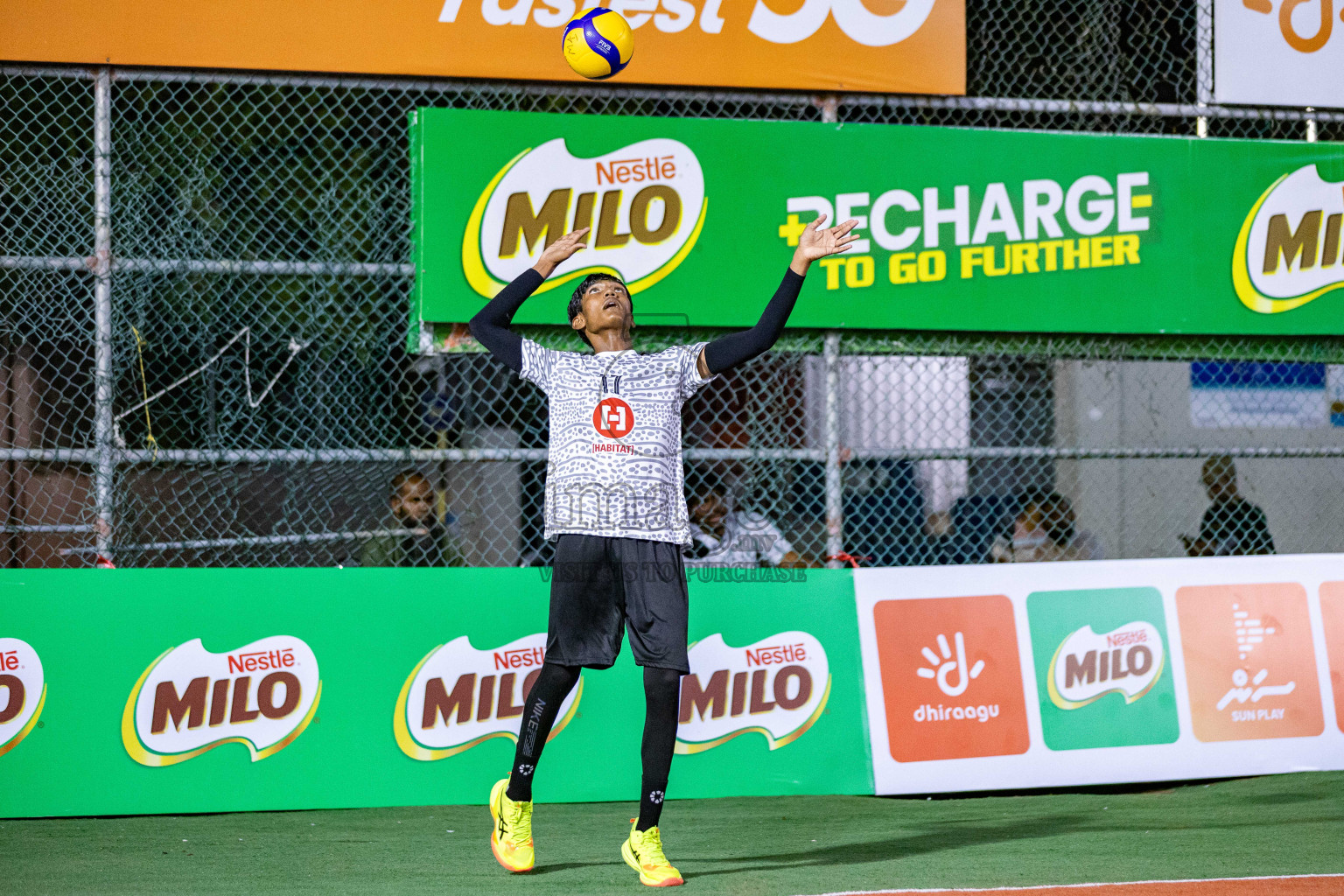 Sports Club Vision vs Sports Club City in Milo National Junior Volleyball Championship 2025 Day 3 was held on Monday, 24th November 2025 at Ekuveni Turf Court Male', Maldives. Photos: Areef Adam / images.mv