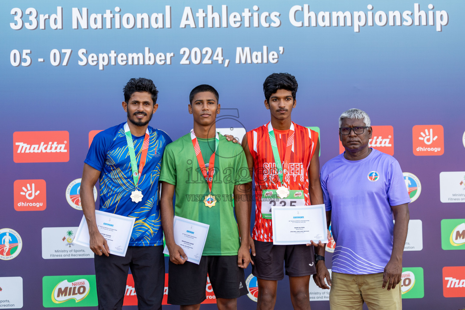 Day 3 of 33rd National Athletics Championship was held in Ekuveni Track at Male', Maldives on Saturday, 7th September 2024.
Photos: Suaadh Abdul Sattar / images.mv