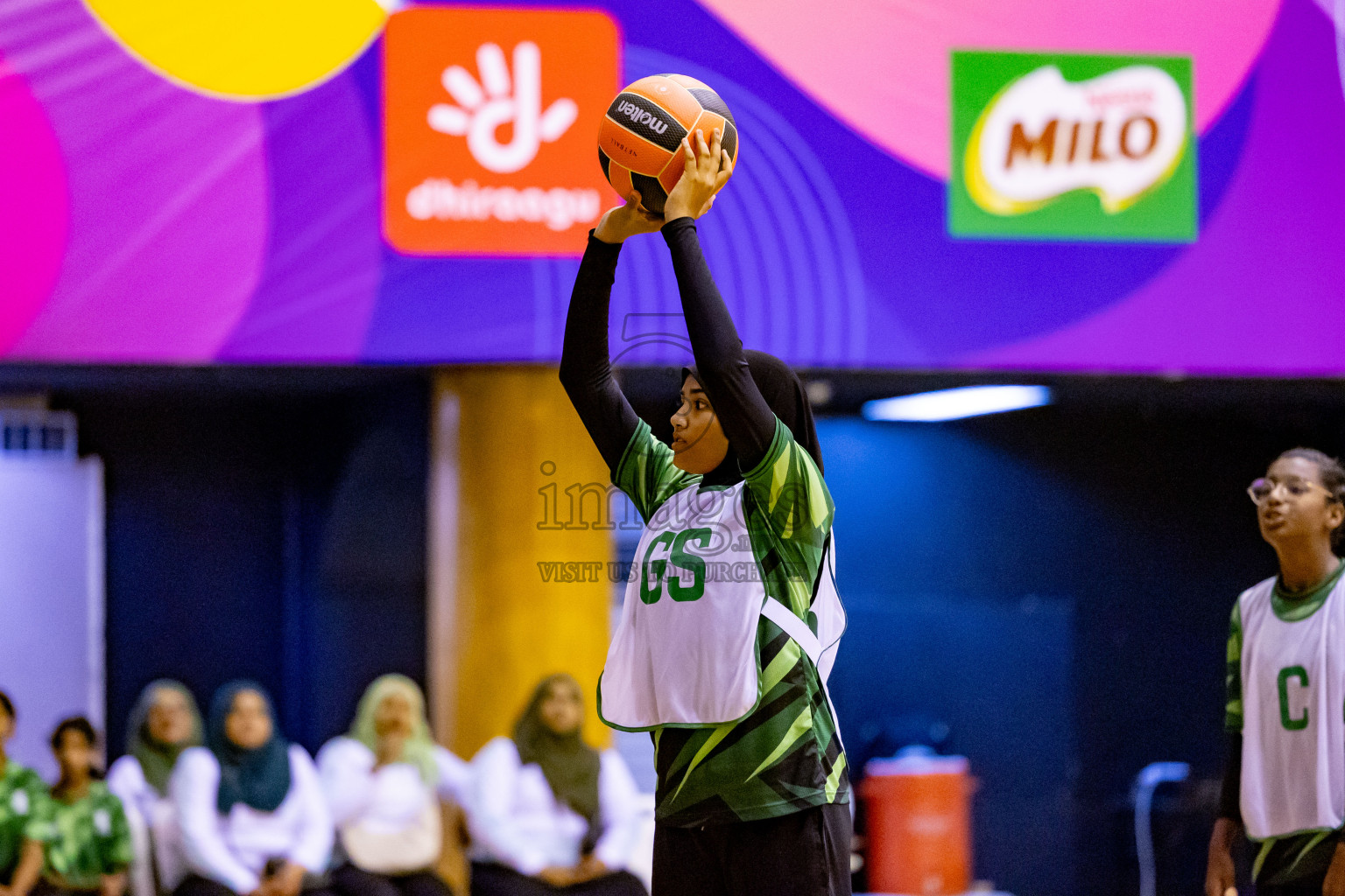 Day 13 of 25th Inter-School Netball Tournament was held in Social Center at Male', Maldives on Saturday, 24th August 2024. Photos: Hassan Simah / images.mv