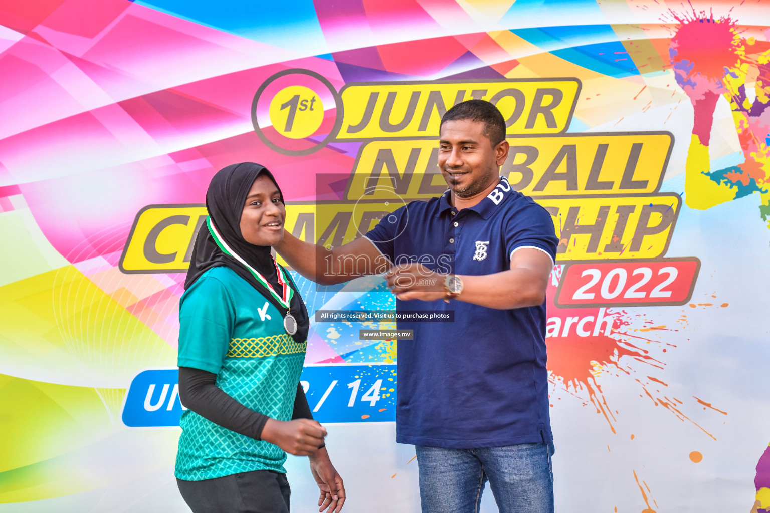 Final of Junior Netball Championship 2022 held in Male', Maldives on 19th March 2022. Photos by Nausham Waheed