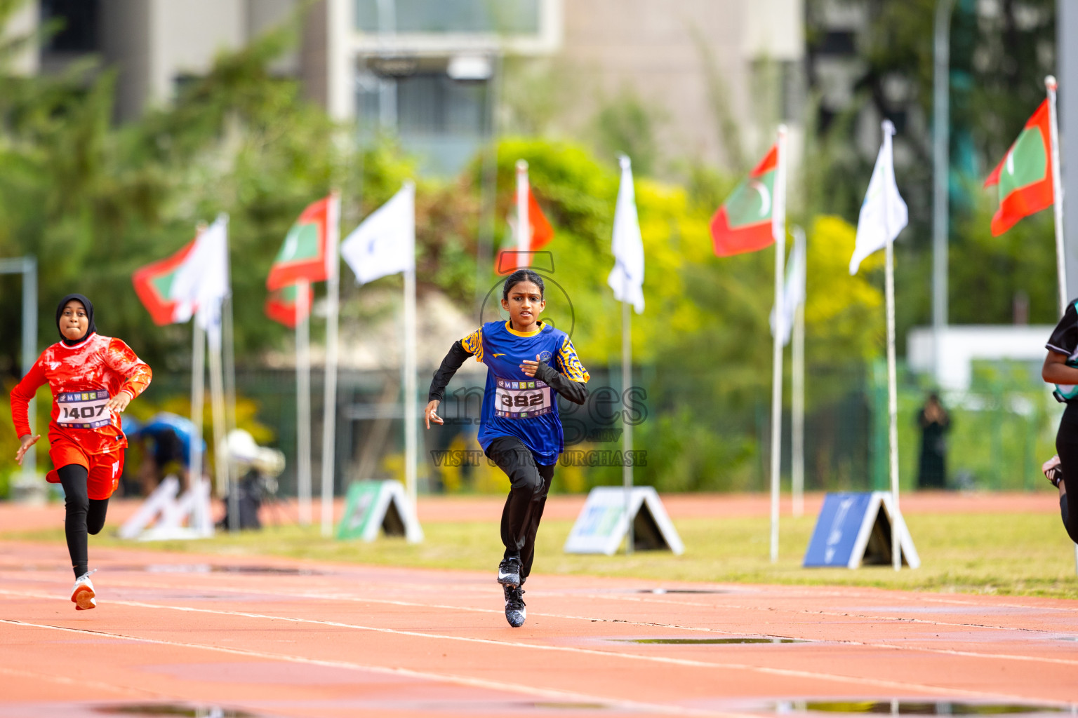 Day 1 of MWSC Interschool Athletics Championships 2024 held in Hulhumale Running Track, Hulhumale, Maldives on Saturday, 9th November 2024. 
Photos by: Ismail Thoriq / images.mv