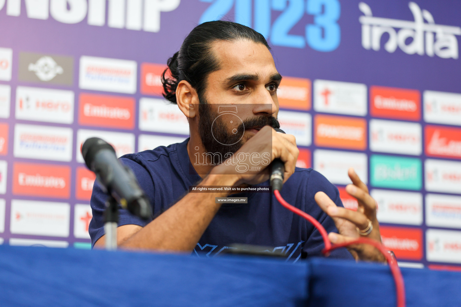 Saff Championship Final Pre-match press conference held in Sree Kanteerava Stadium, Bengaluru, India, on Monday, 3rd July 2023. Photos: Nausham Waheed / images.mv