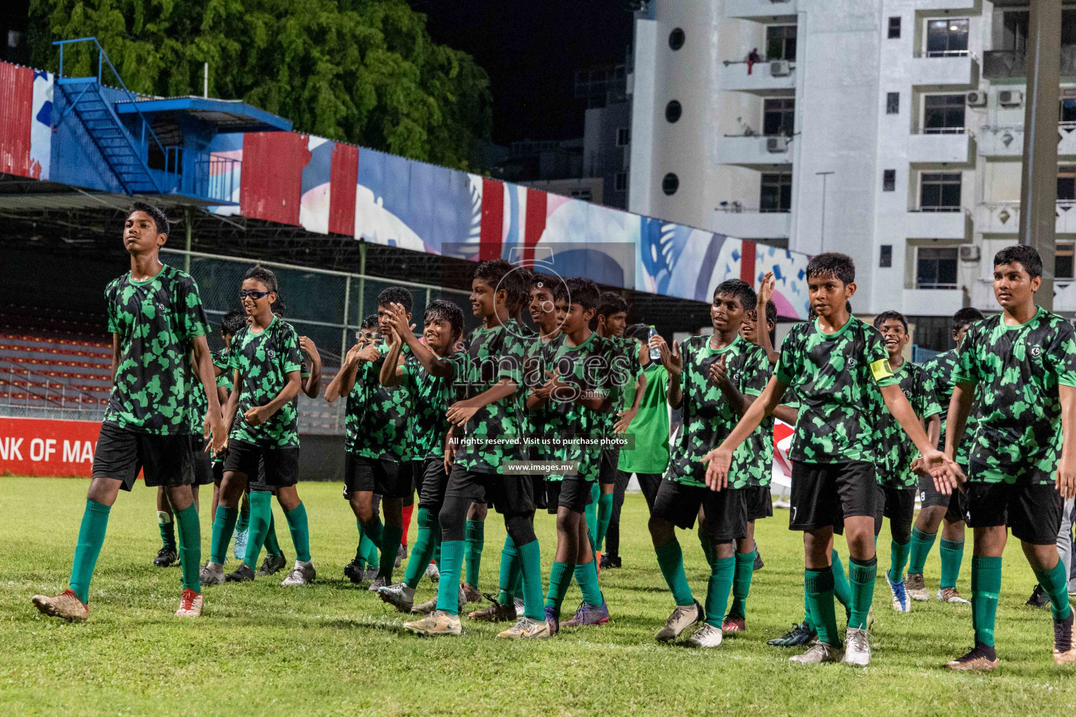 Kalaafaanu School vs Ahmadhiyya International School in the Final of FAM U13 Inter School Football Tournament 2022/23 was held in National Football Stadium on Sunday, 11th June 2023.  Photos: Ismail Thoriq / images.mv