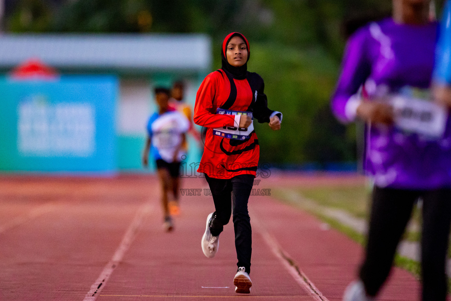 Day 5 of MWSC Interschool Athletics Championships 2024 held in Hulhumale Running Track, Hulhumale, Maldives on Wednesday, 13th November 2024. Photos by: Nausham Waheed / Images.mv