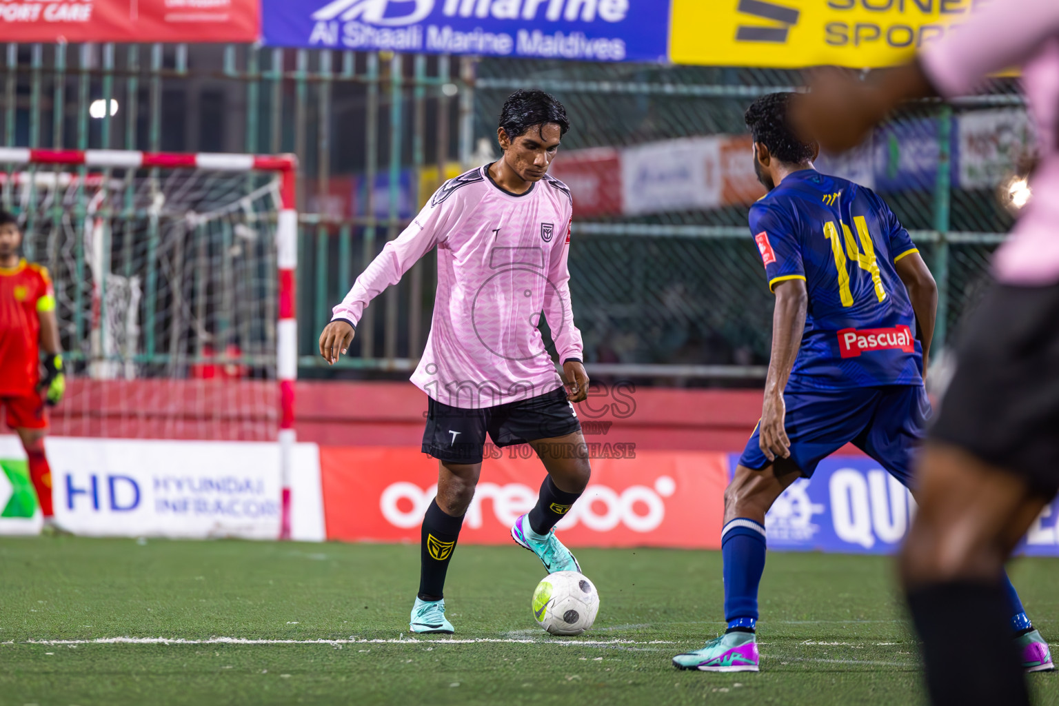 B Eydhafushi vs B Thulhaadhoo in Day 29 of Golden Futsal Challenge 2024 was held on Tuesday , 13th February 2024 in Hulhumale', Maldives Photos: Ismail Thoriq / images.mv