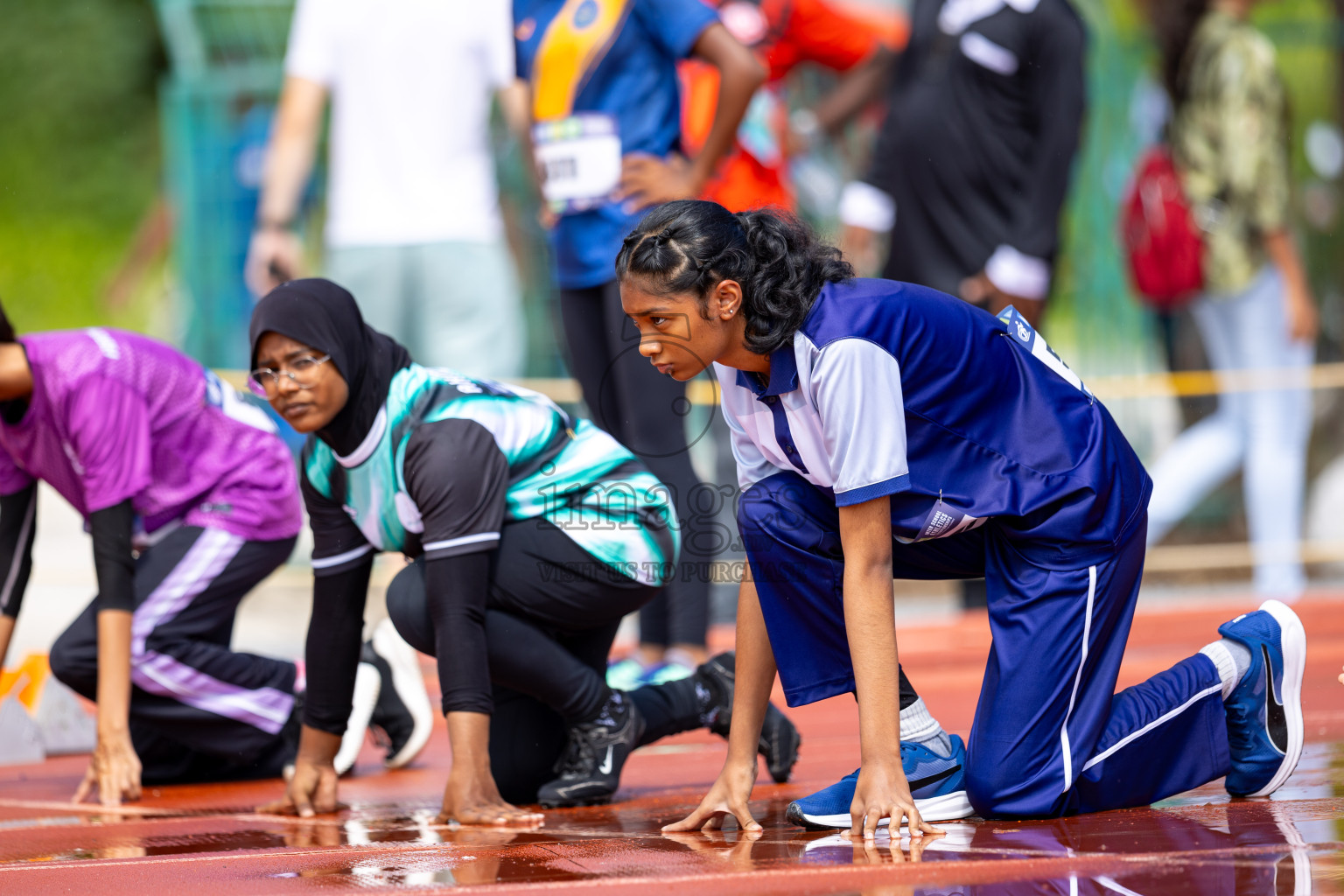 Day 1 of MWSC Interschool Athletics Championships 2024 held in Hulhumale Running Track, Hulhumale, Maldives on Saturday, 9th November 2024. 
Photos by: Ismail Thoriq / images.mv